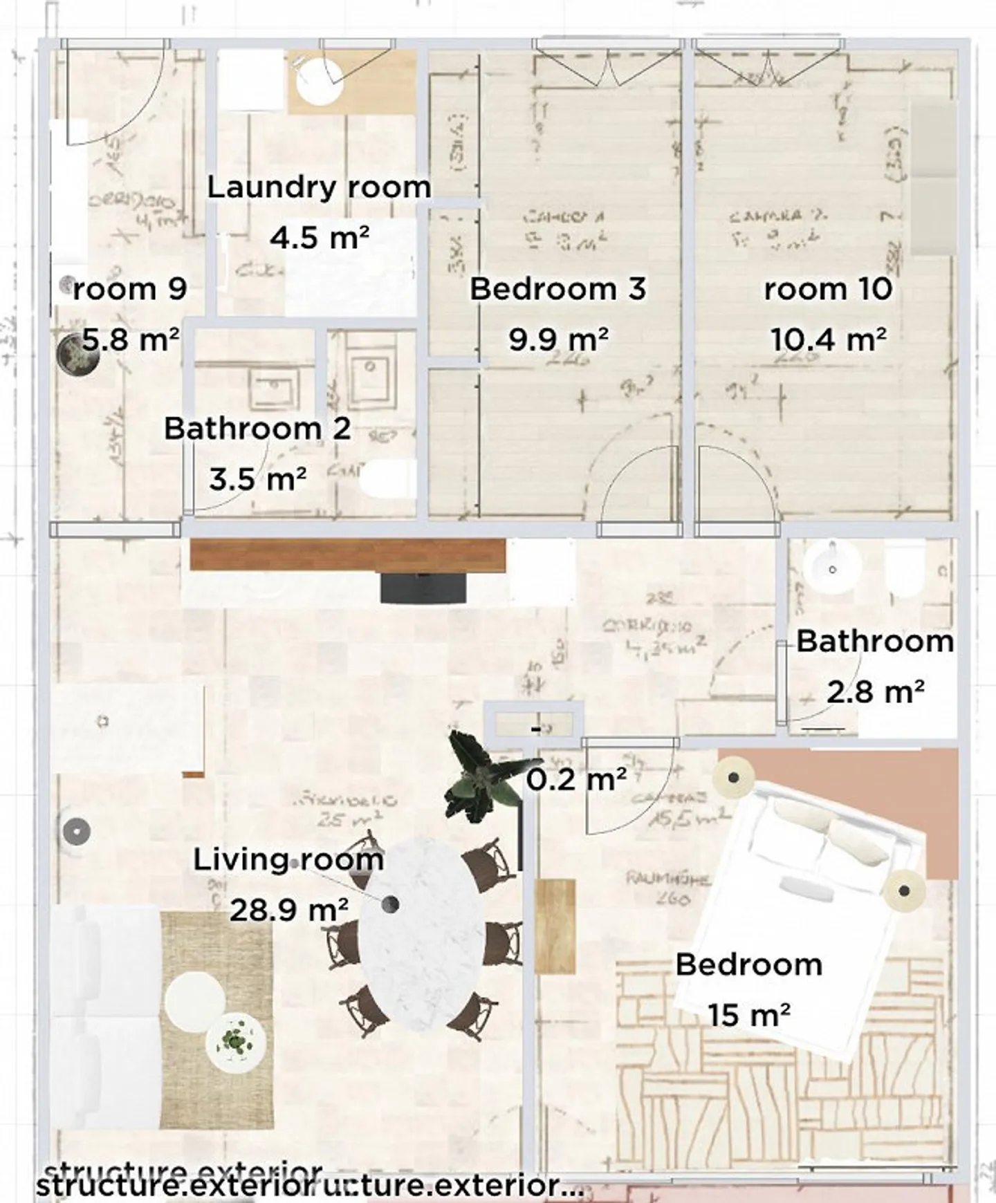 Elegant 4.5-room apartment with private garden in Lugano - Photo 5 of 5