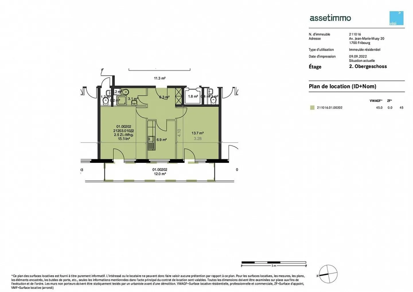 Beautiful 2.5-room apartment in the heart of Fribourg - Photo 11 of 11