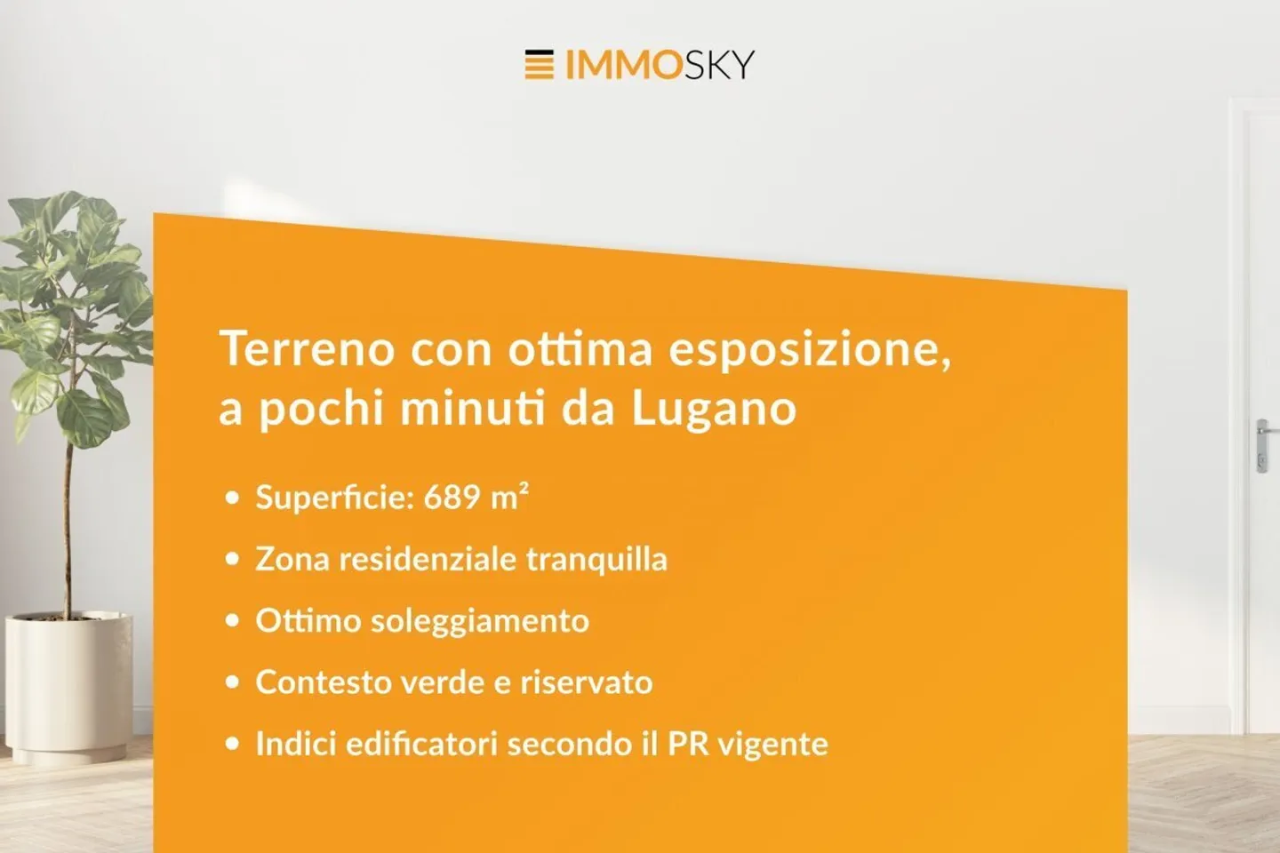 Terreno edificabile con buona orientazione, a pochi minuti da Lugano - Foto 1 di 1