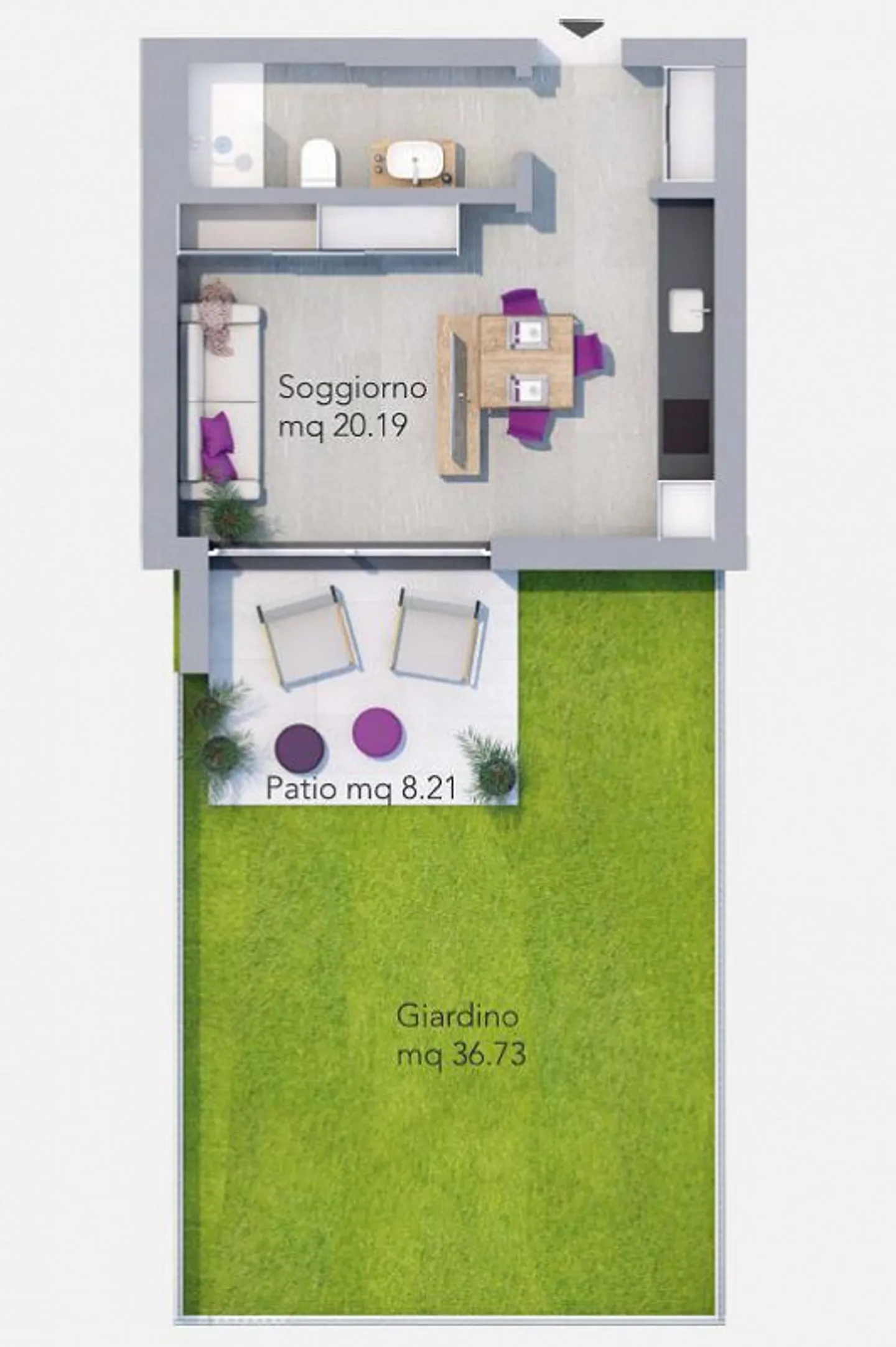 Neues Studio-Apartment in einem kleinen Gebäude, umgeben von Grün - Foto 6 von 11