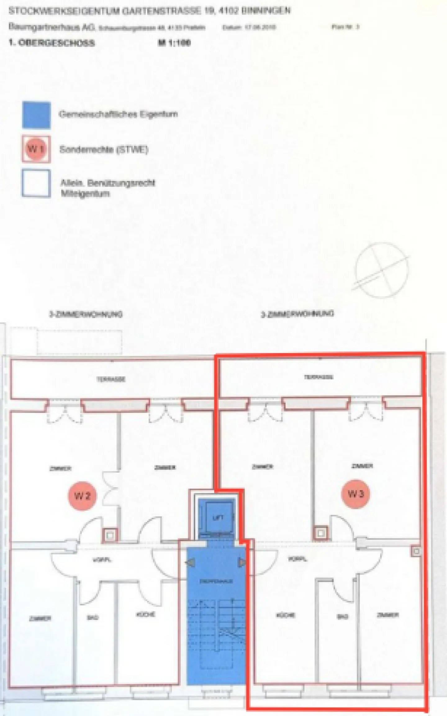 Appartement 3.5 pièces bien entretenu à Binningen avec ascenseur, balcon de 12 m² et lave-linge privé - Photo 15 sur 18