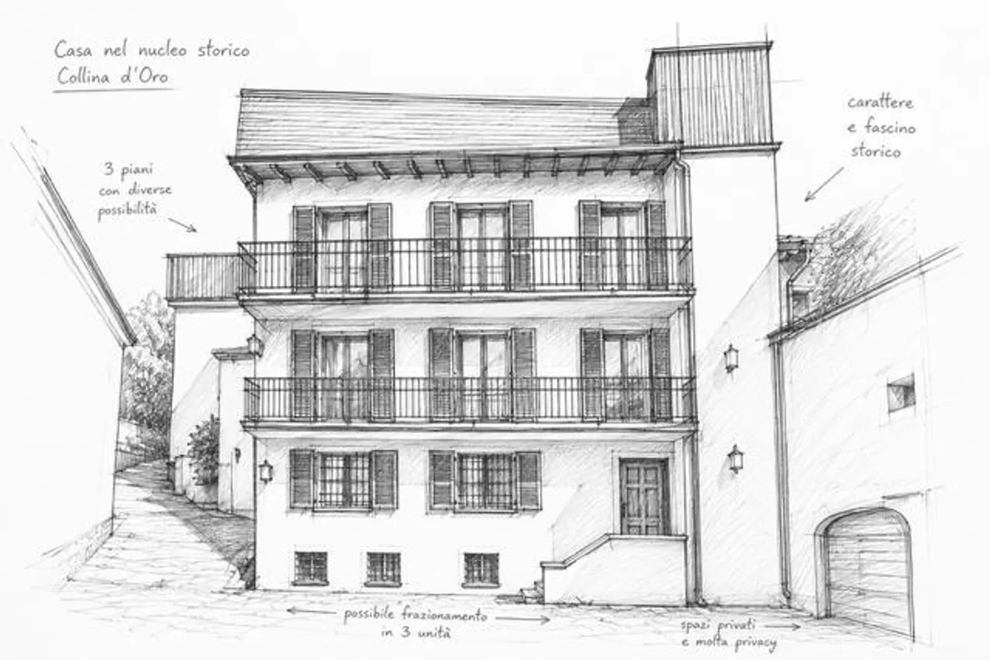 Affascinante casa a schiera di tre piani nel centro storico di Collina - Foto 1 di 1