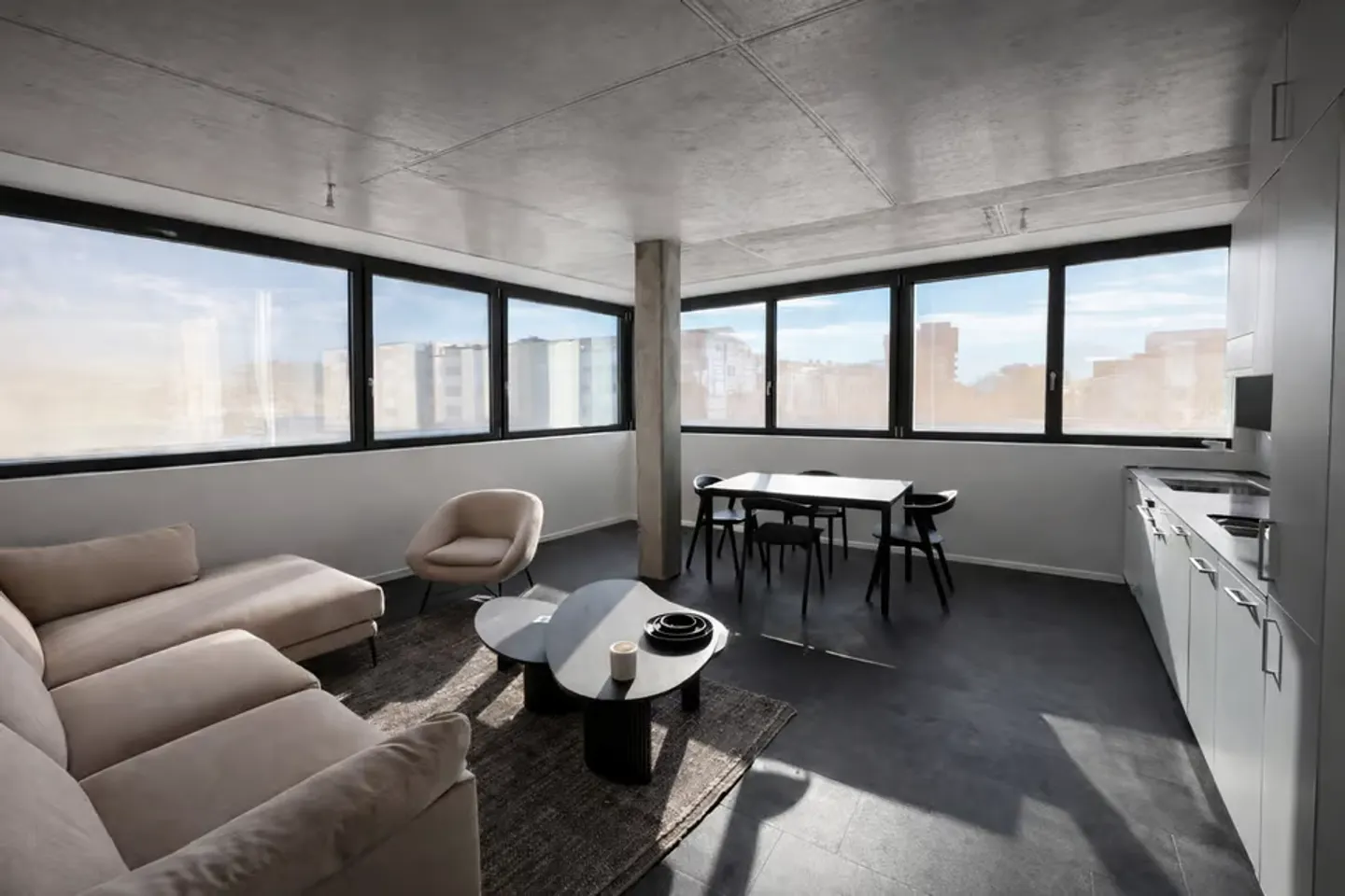 Zeitgenössische 3,5-Zimmer-Wohnung im 2. Stock - Foto 2 von 8