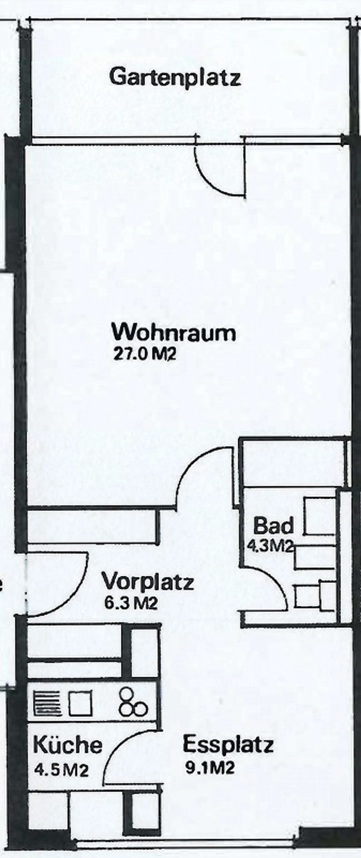 1.5-room apartment with patio & garden, plus parking space - Photo 16 of 16