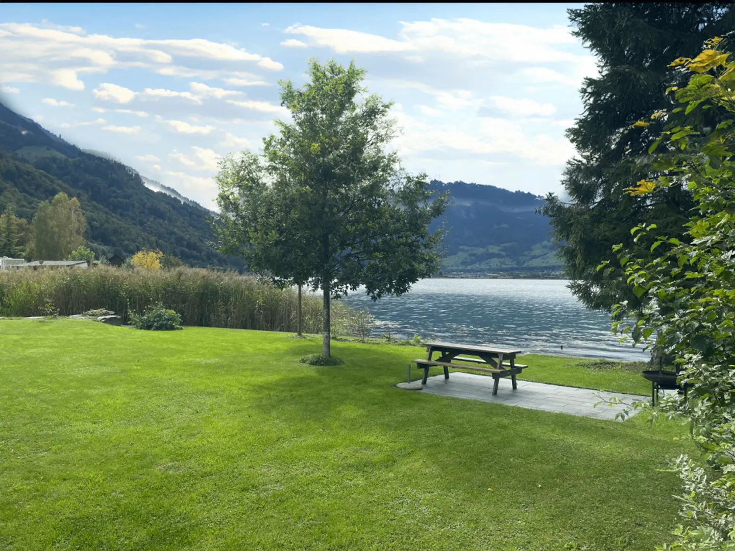 Ampio appartamento con giardino e parcella privata sul lago - Foto 1 di 8