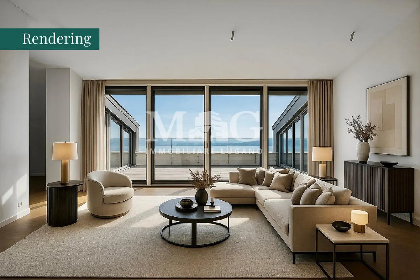 Lugano: Attic in a Historic Villa with Lake View and Panoramic Terrace - Photo 3 of 7