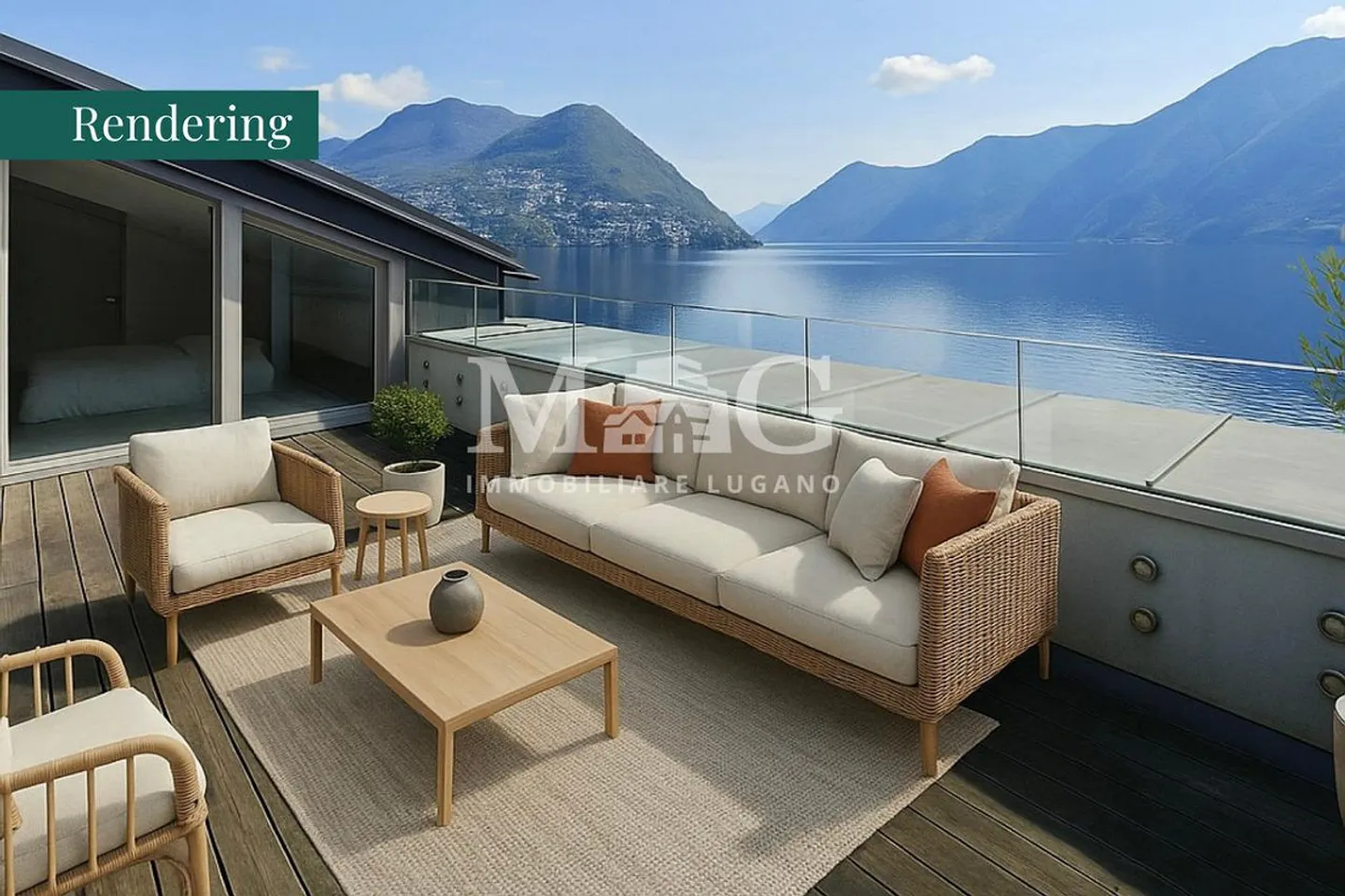 Lugano: Attic in a Historic Villa with Lake View and Panoramic Terrace - Photo 4 of 7