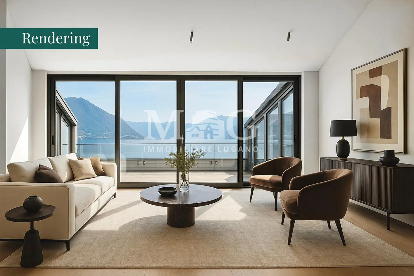 Lugano: Attic in a Historic Villa with Lake View and Panoramic Terrace - Photo 5 of 7