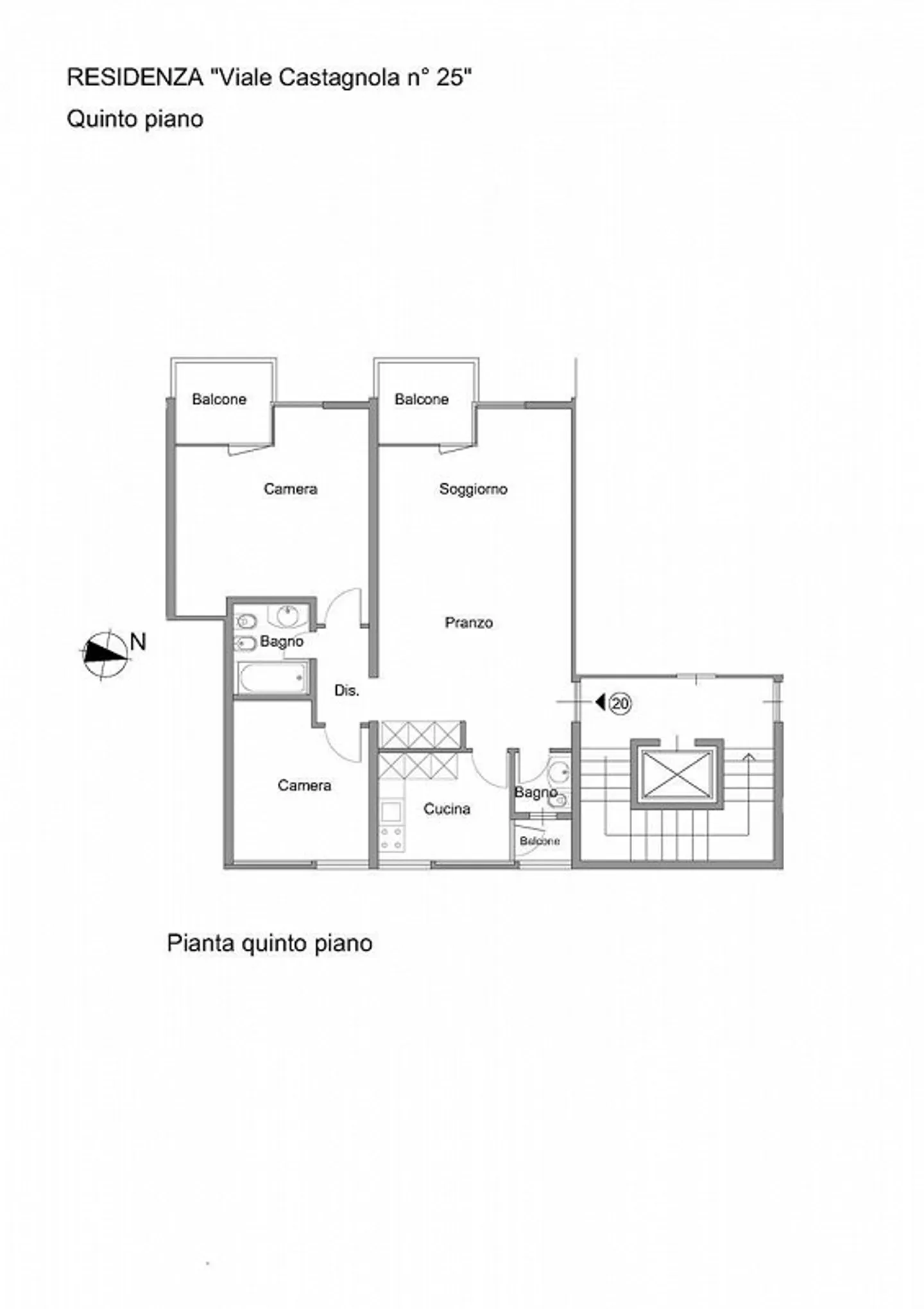 Three-room apartment with lake view in Lugano furnished - Photo 6 of 9