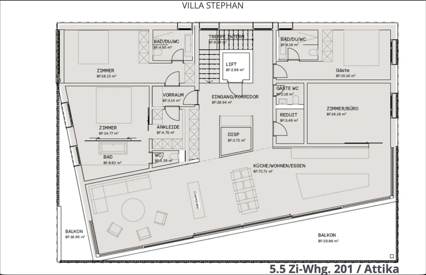 Appartement penthouse neuf et luxueux dans un emplacement central - Photo 7 sur 7