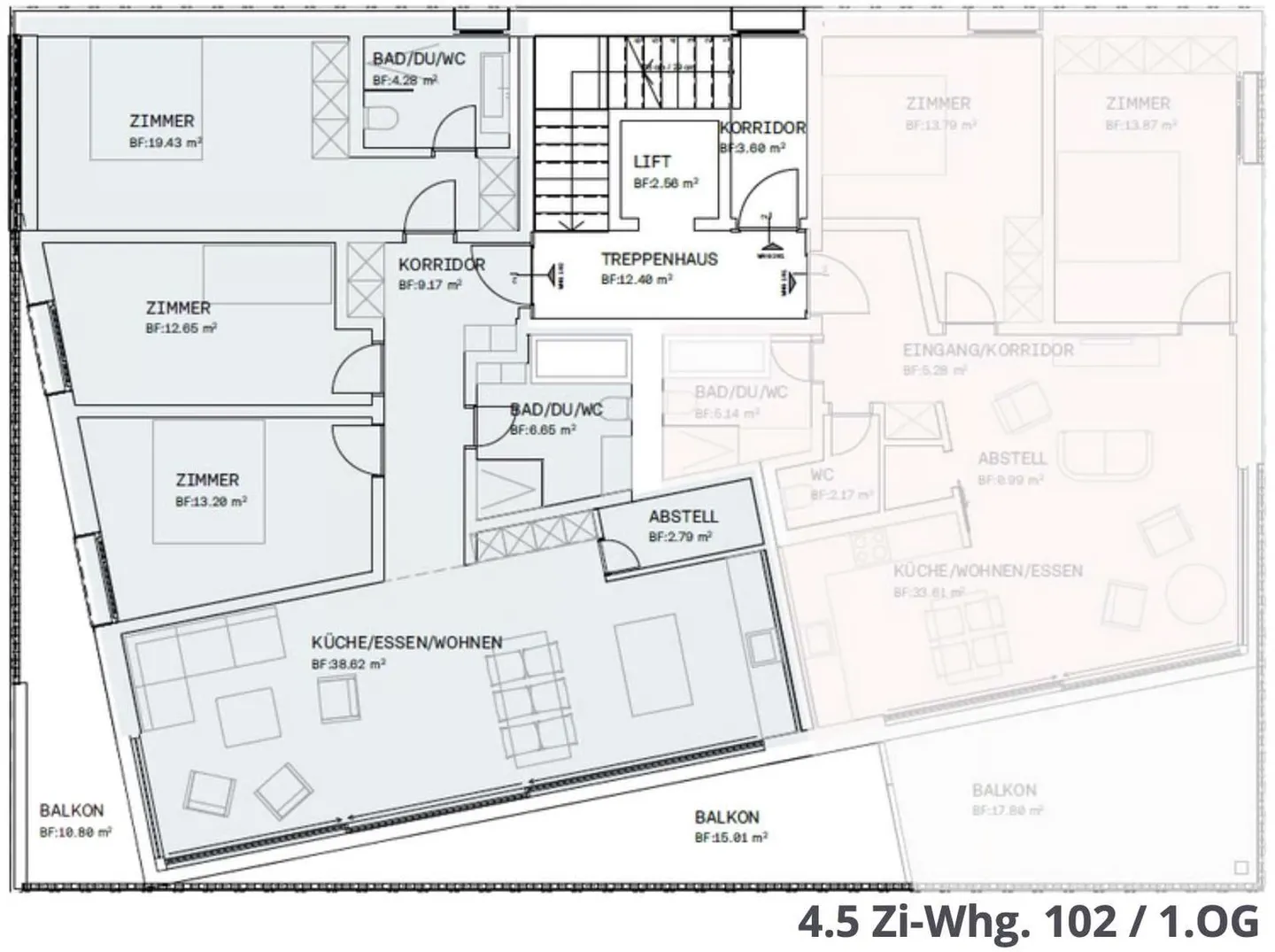 Appartement neuf de luxe 4 1/2 pièces - Photo 6 sur 6