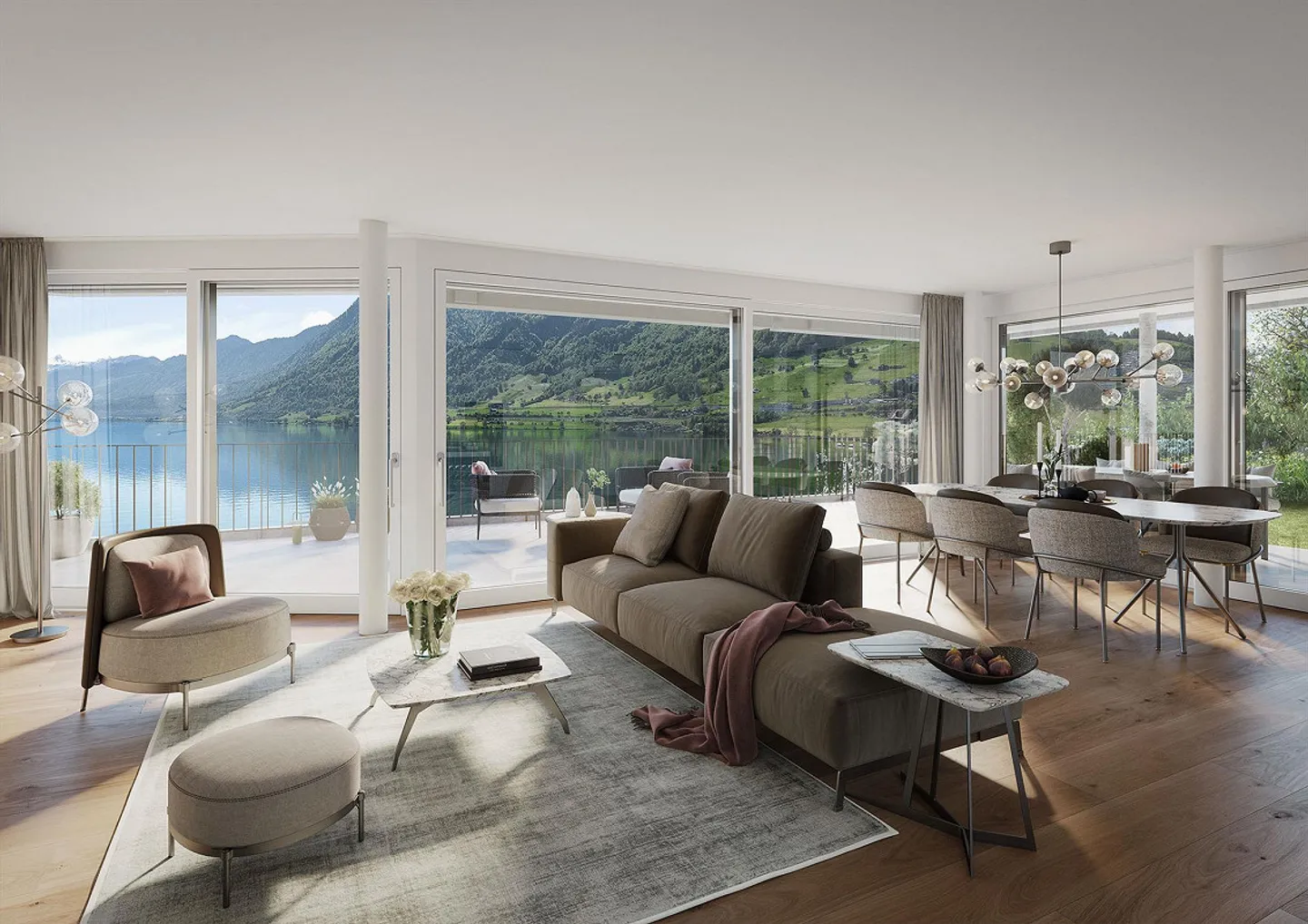 Luxurious 3.5 Room Terrace Apartment with Grand Lake and Mountain View - Photo 1 of 8