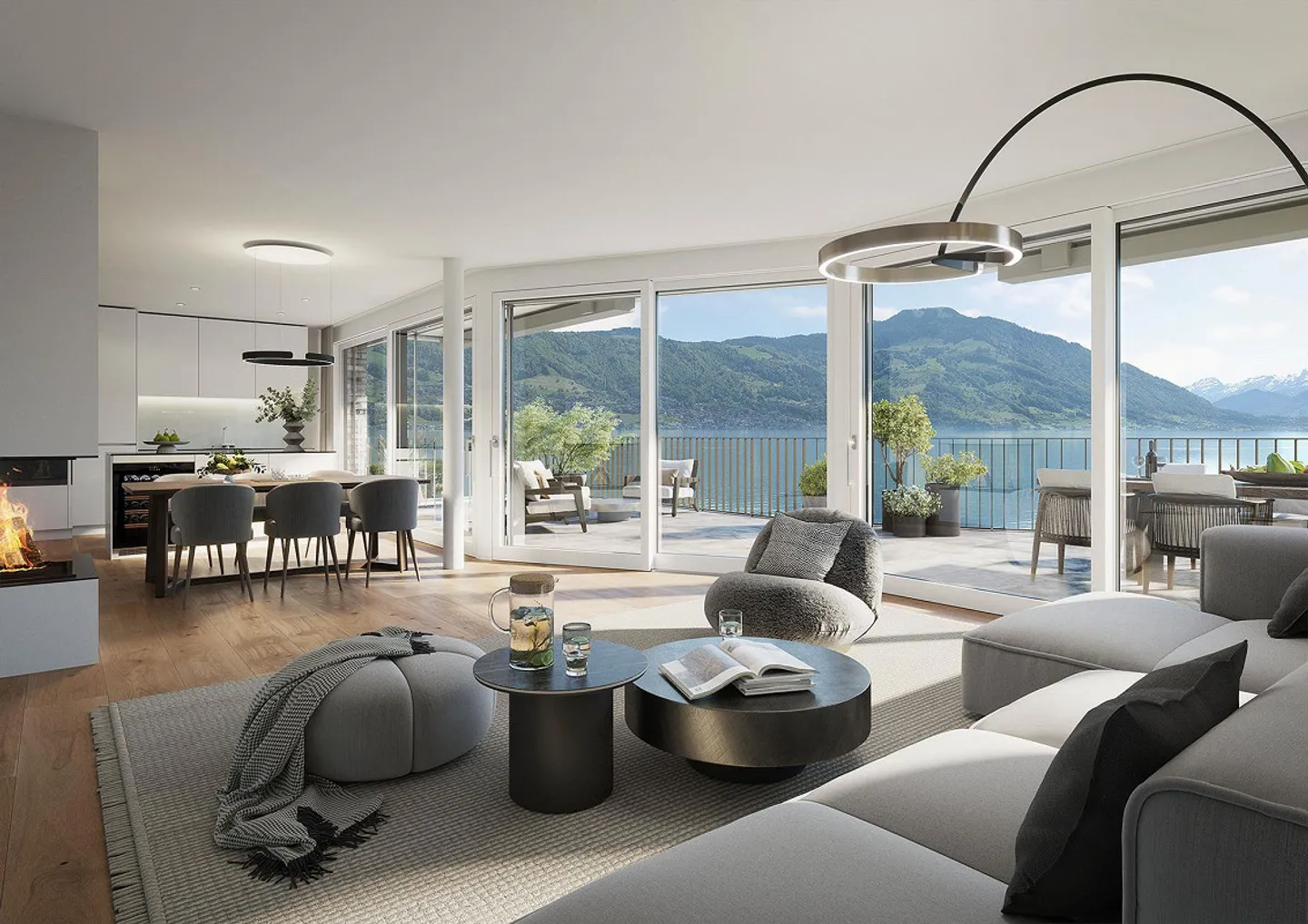 Luxurious 3.5 Room Terrace Apartment with Grand Lake and Mountain View - Photo 3 of 8