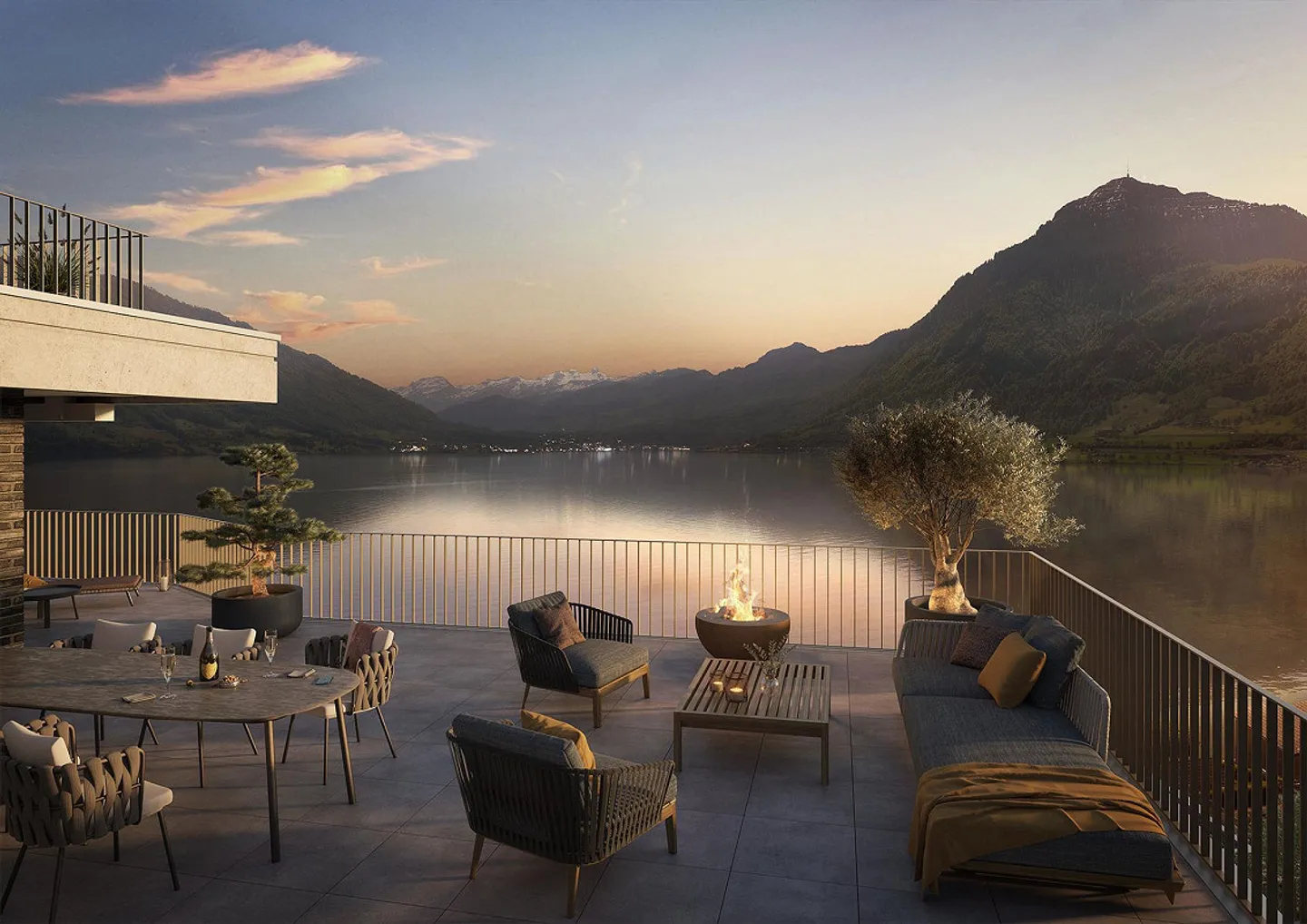 Luxurious 3.5 Room Terrace Apartment with Grand Lake and Mountain View - Photo 5 of 8