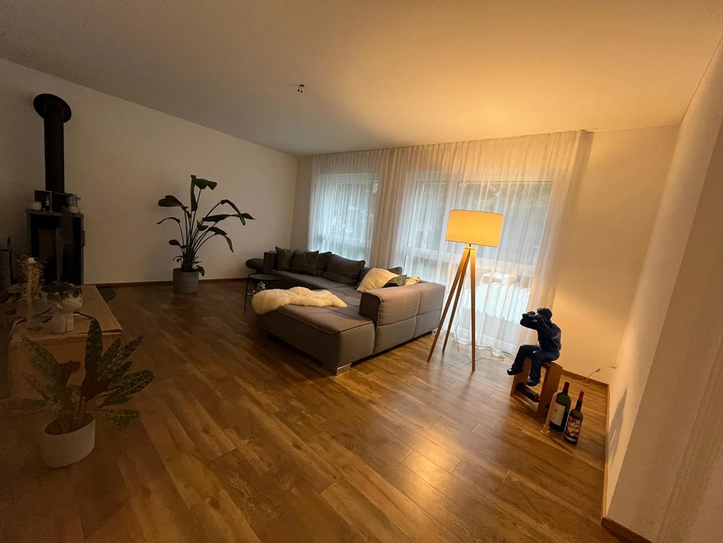 Bright 4.5-room apartment with balcony and wood stove in sunny Trimmis - Photo 1 of 5