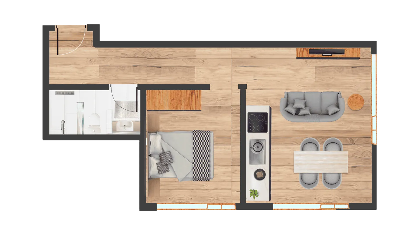 Dom 4545 - Possédez votre studio d'hôtel exclusif ou votre suite d'hôtel à Saas- - Photo 4 sur 4