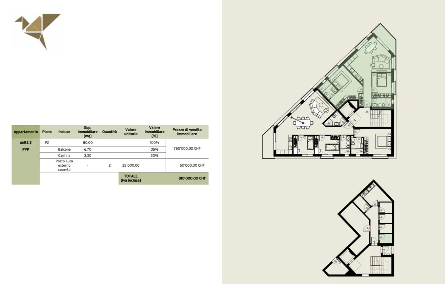 ORIGLIO RESIDENZA ORIGAMI · NEW 3.5 ROOMS OF DESIGN - Photo 7 of 8