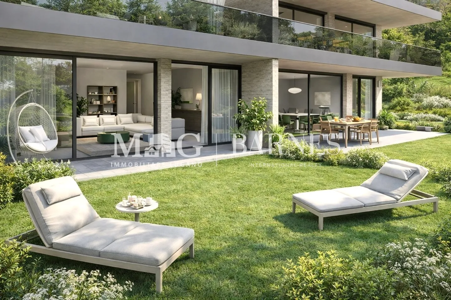 Lugano, Pregassona: Neue 4.5-Zimmer-Wohnung mit Garten und Aussicht - Foto 3 von 10