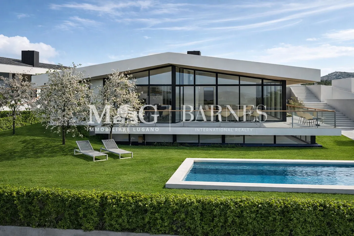 Lugano, Origlio: Baugrundstück mit genehmigtem Projekt für Villa - Foto 1 von 7