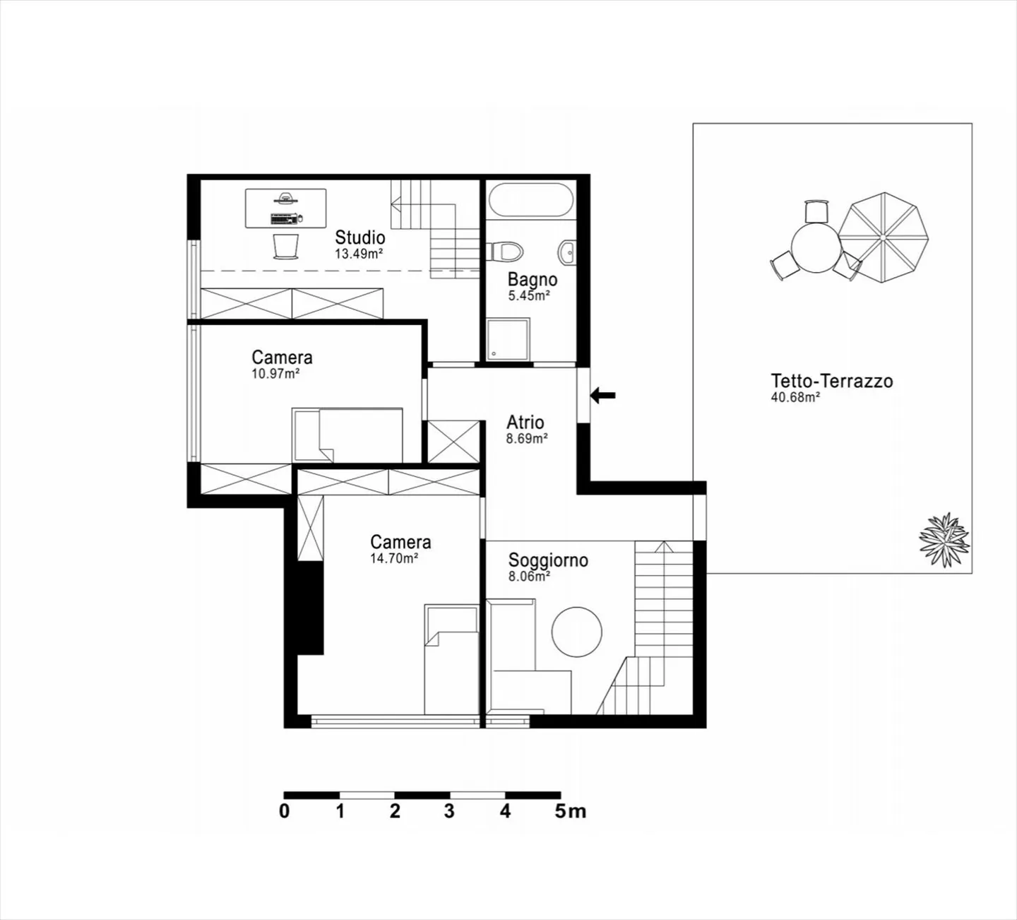 Attikawohnung 5.5 Zimmer - Foto 8 von 8