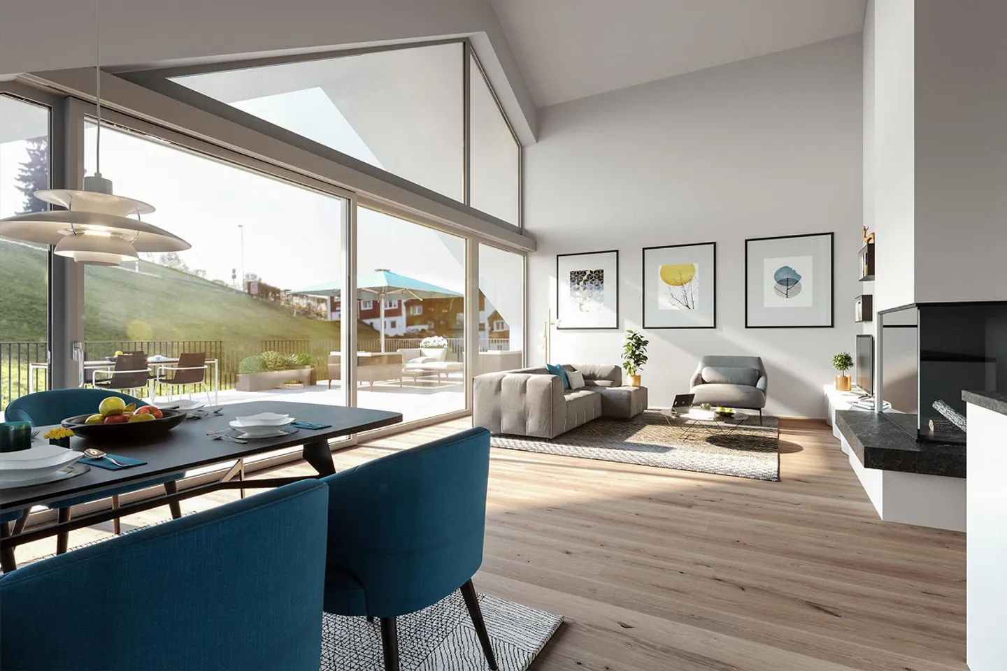 Appartement terrasse spécial de 3,5 pièces avec terrasse ensoleillée (Top A1.2) - Photo 3 sur 10