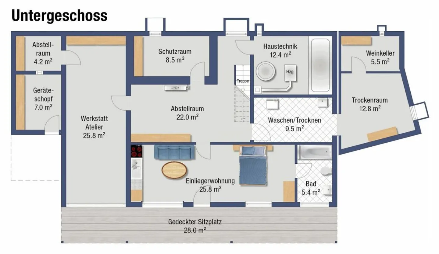 8.5-Room Single-Family House with Apartment in Rumlikon - Photo 12 of 14