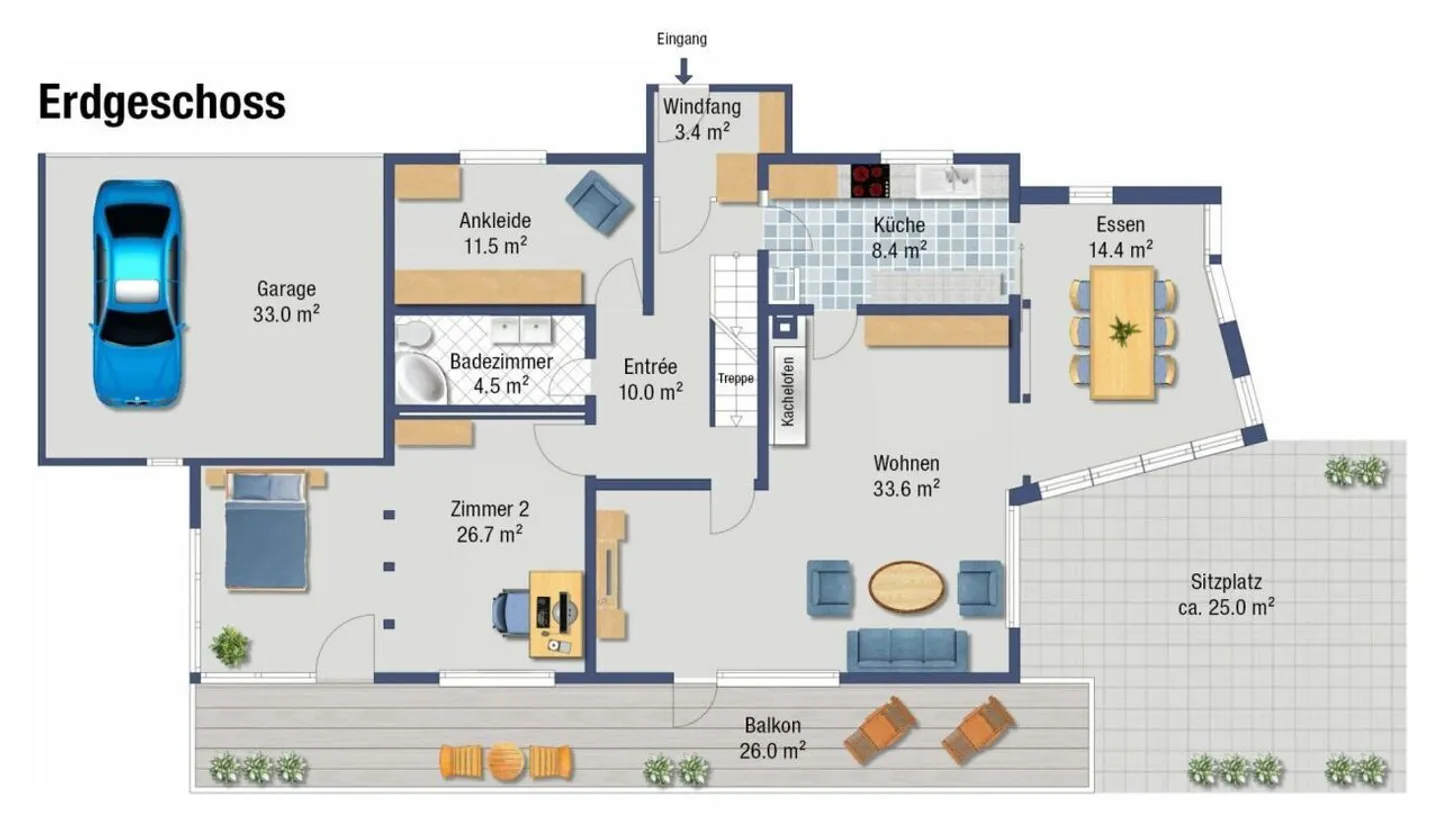 8.5-Room Single-Family House with Apartment in Rumlikon - Photo 13 of 14