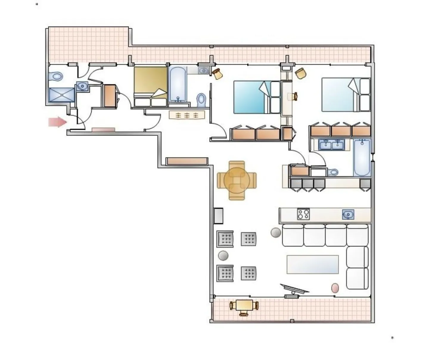 Appartamento con 4 camere da letto a Grand Signal - Foto 18 di 18