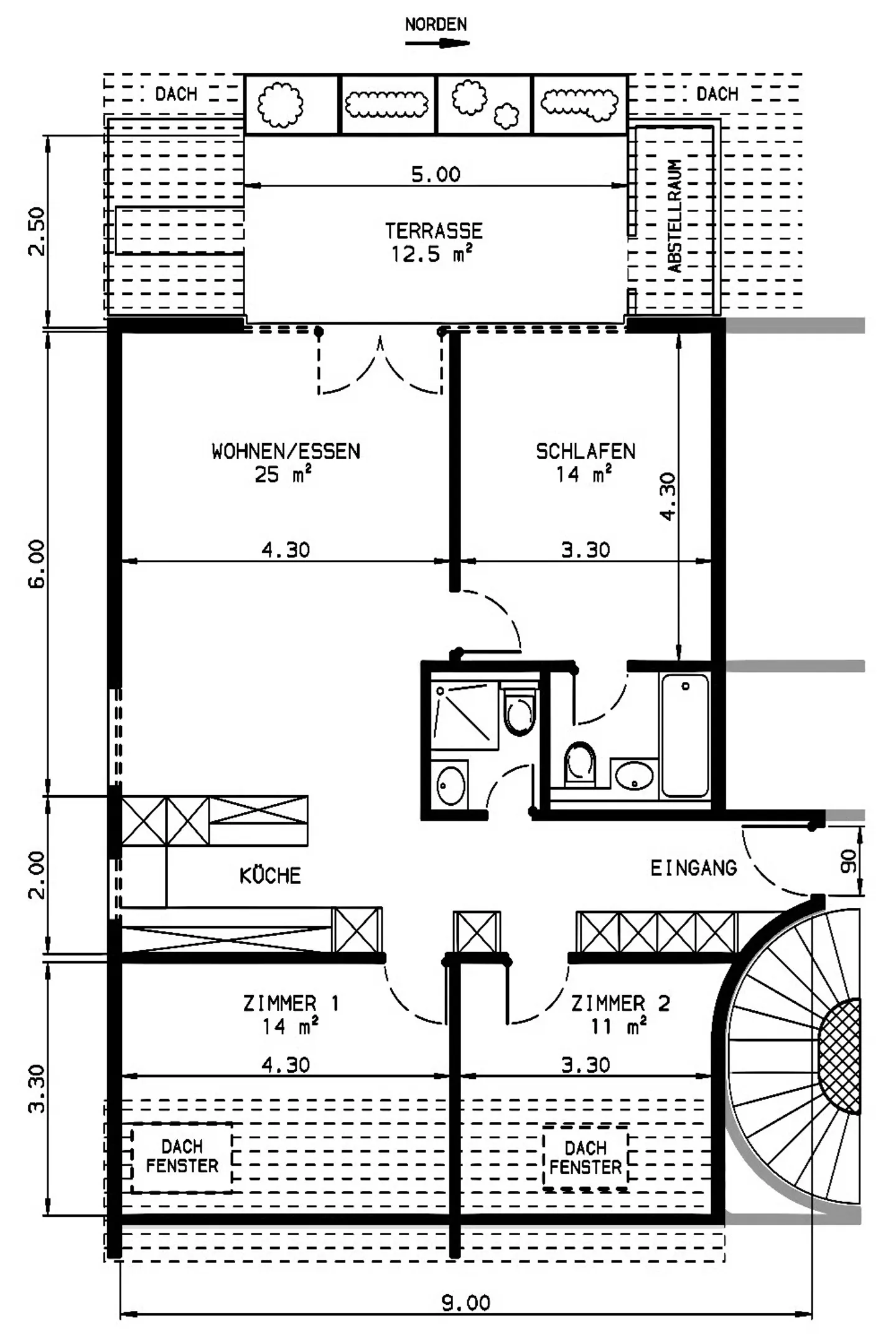 Appartement lumineux de 4,5 pièces avec beaucoup d'extras - Photo 12 sur 12