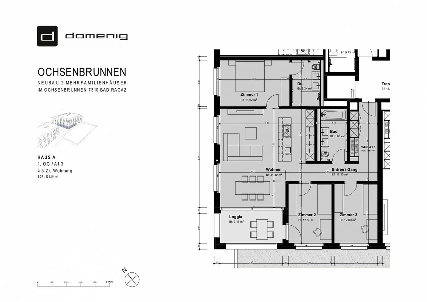 schöne, grosse  4.5 Zimmerwohnung A1.3 in Bad Ragaz - Foto 10 von 10