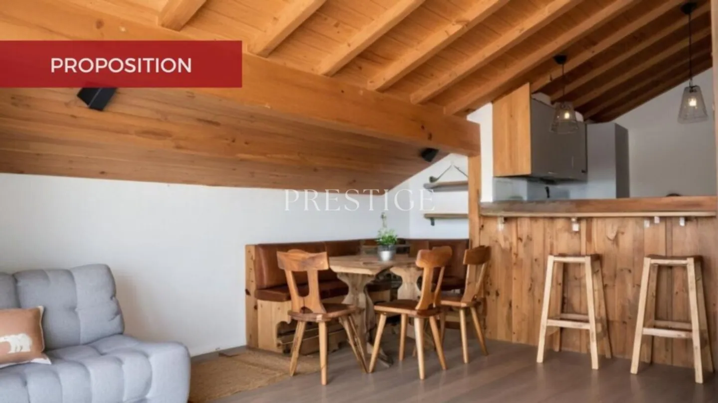 3-Zimmer-Attikawohnung mit Panoramablick nur wenige Schritte von den Pisten entfernt - Crans-Montana - Foto 4 von 13