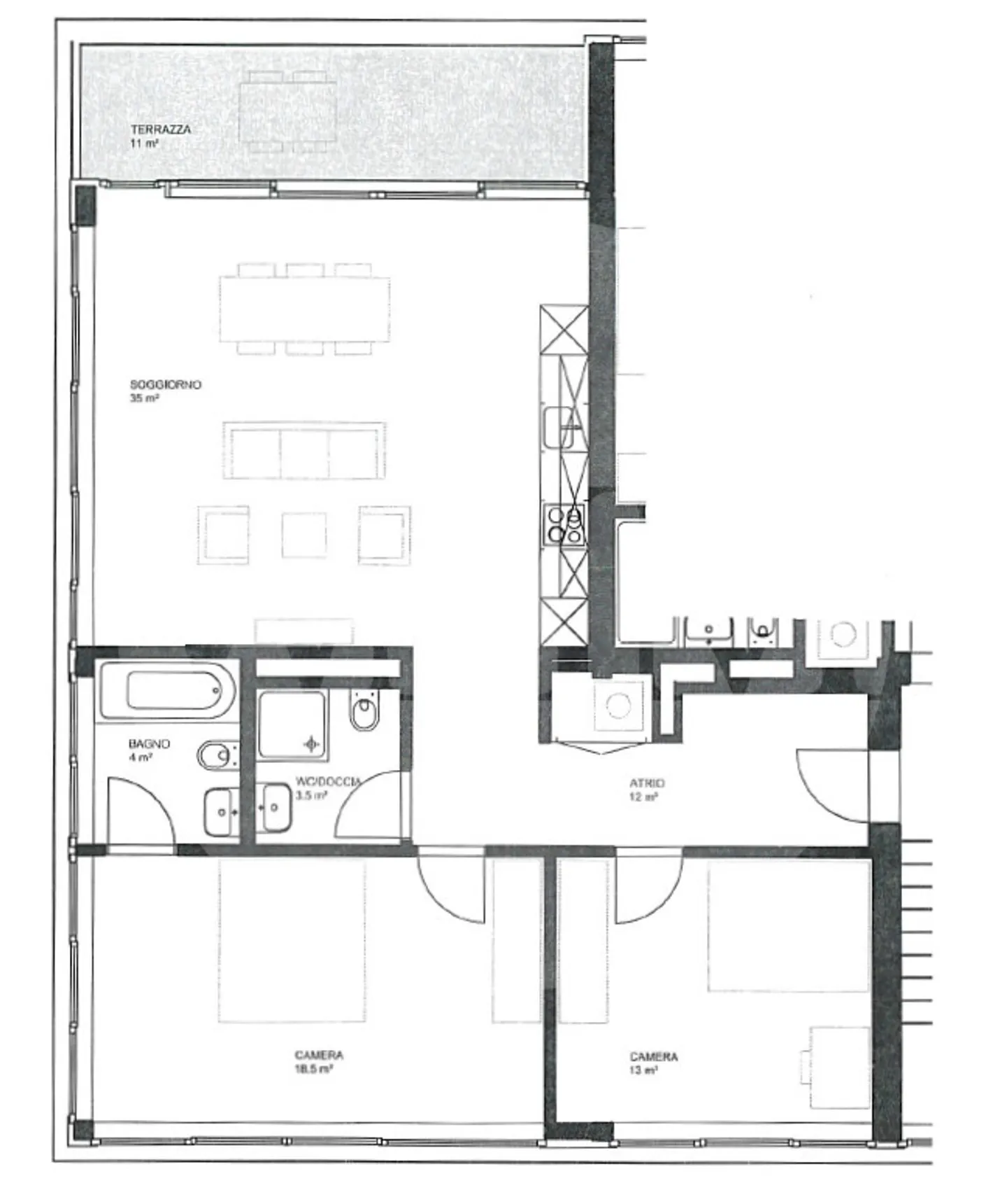SPACIEUX ET MODERNE 3.5 PIÈCES À PAZZALLO - Photo 2 sur 2