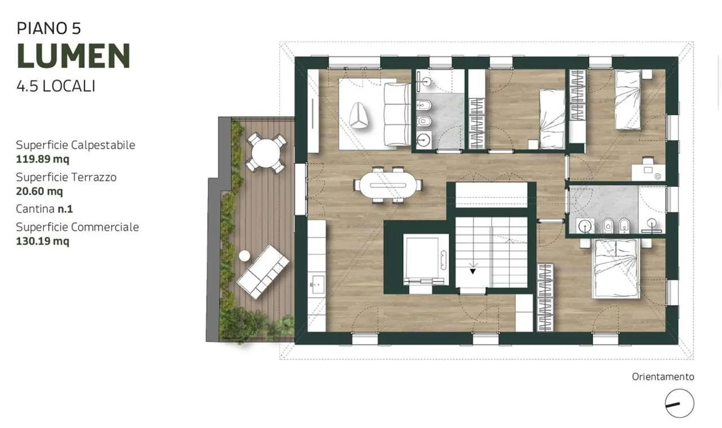 Neubau Penthouse 4,5 Zimmer mit großter Terrasse - Foto 9 von 10