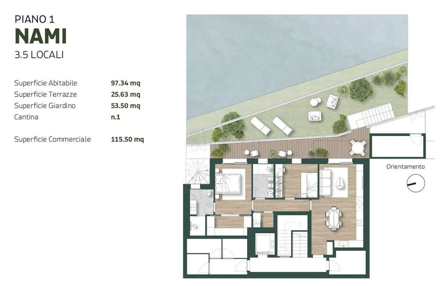 Tesserete Neubau geräumige 2,5 Zimmer mit Garten - Foto 10 von 10