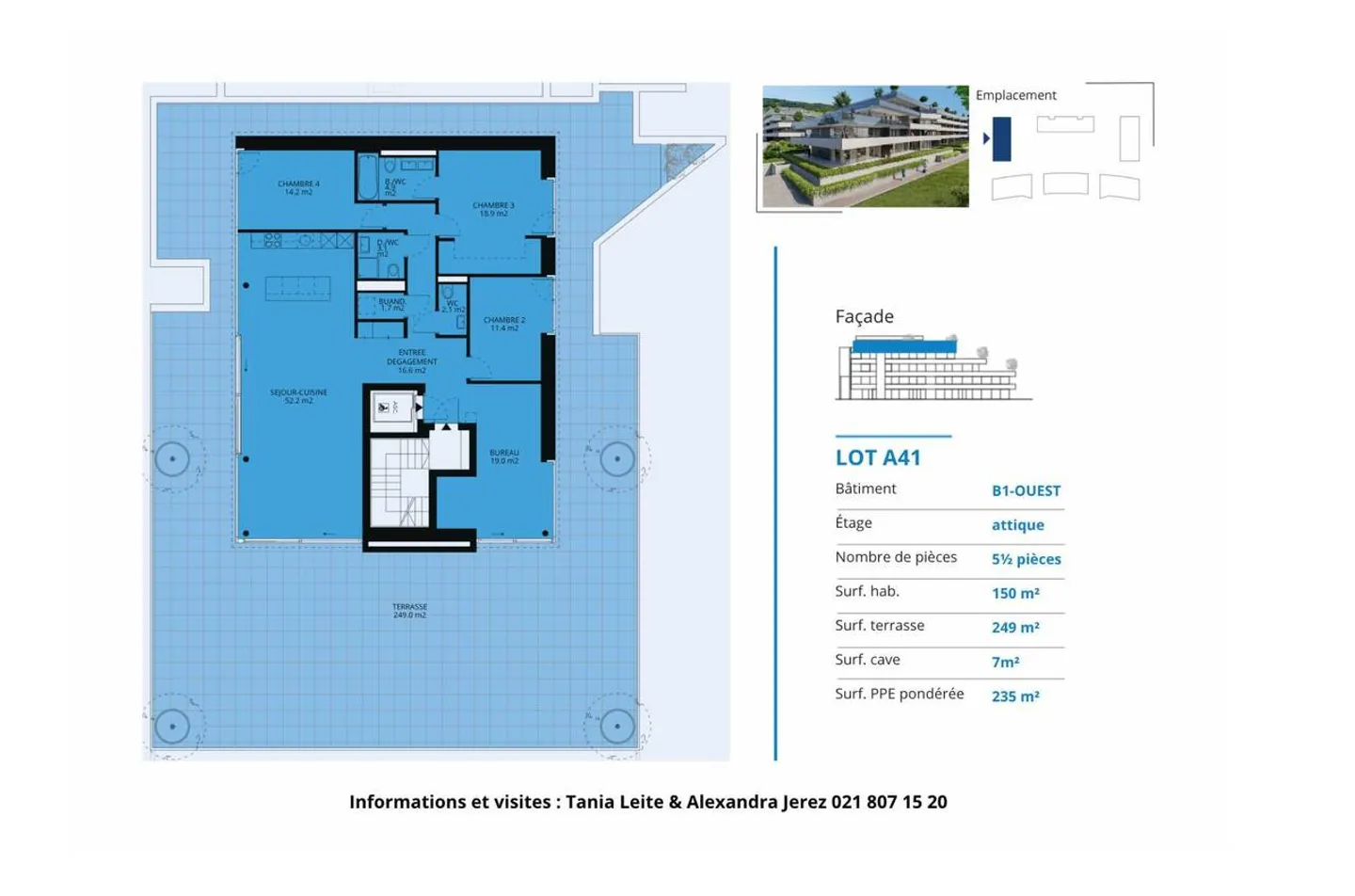 5,5-Zimmer-Penthouse mit 249 m2 Dachterrasse im 4. Stock mit Aufzug - Foto 12 von 12
