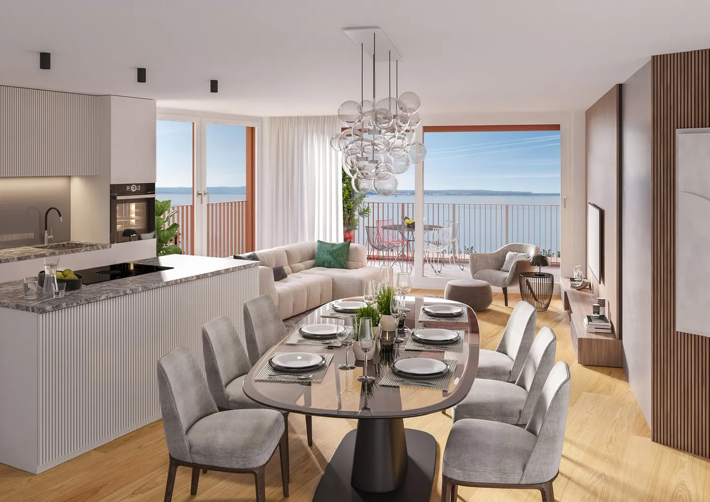 Luxury 5.5-room maisonette apartment with panoramic lake view - Photo 6 of 10