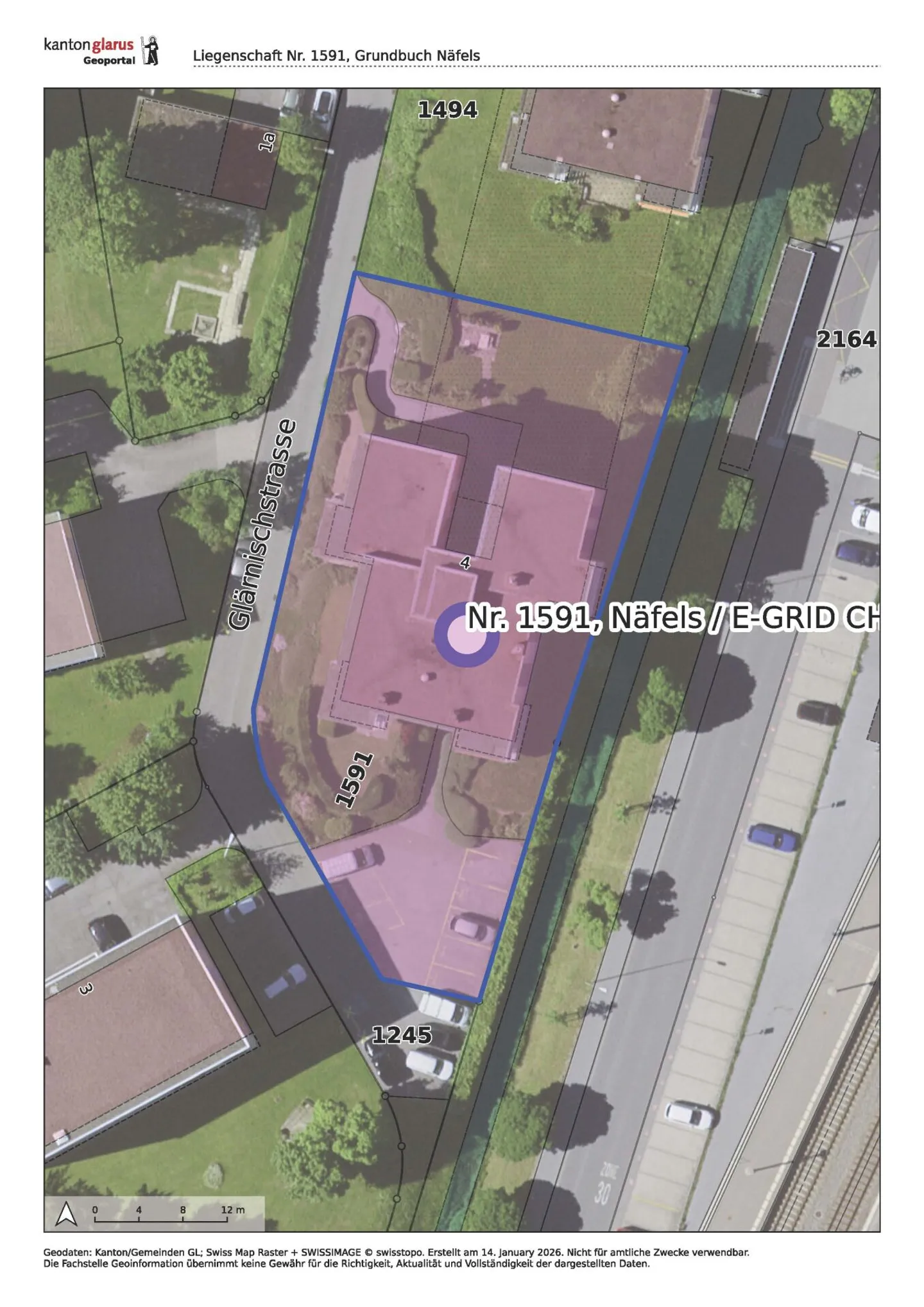 Appartamento 4.5 locali con posto auto in garage e balcone in posizione centrale a Näfels - Foto 14 di 14