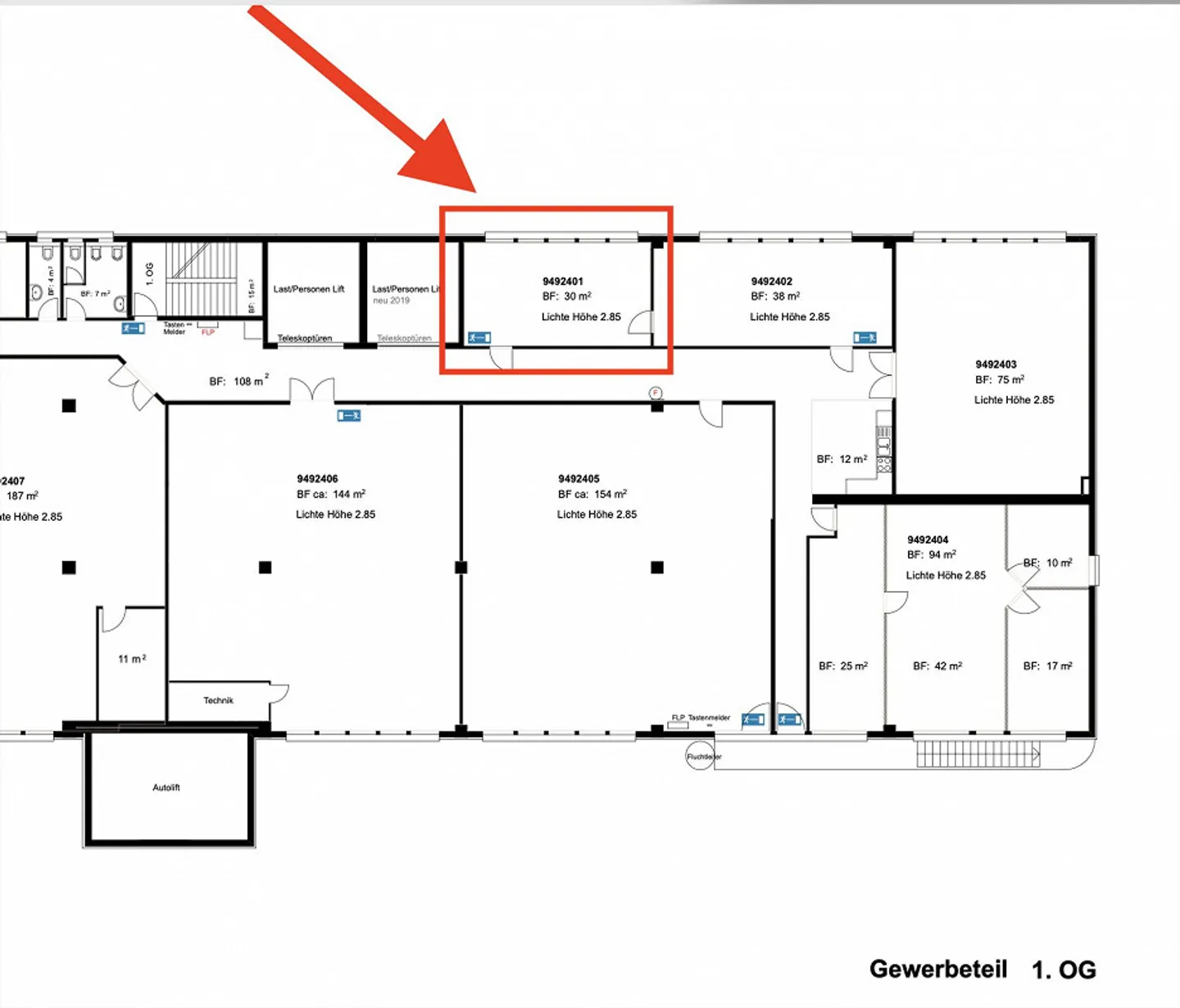 Vielseitiger Studio oder Büroraum - Foto 6 von 6