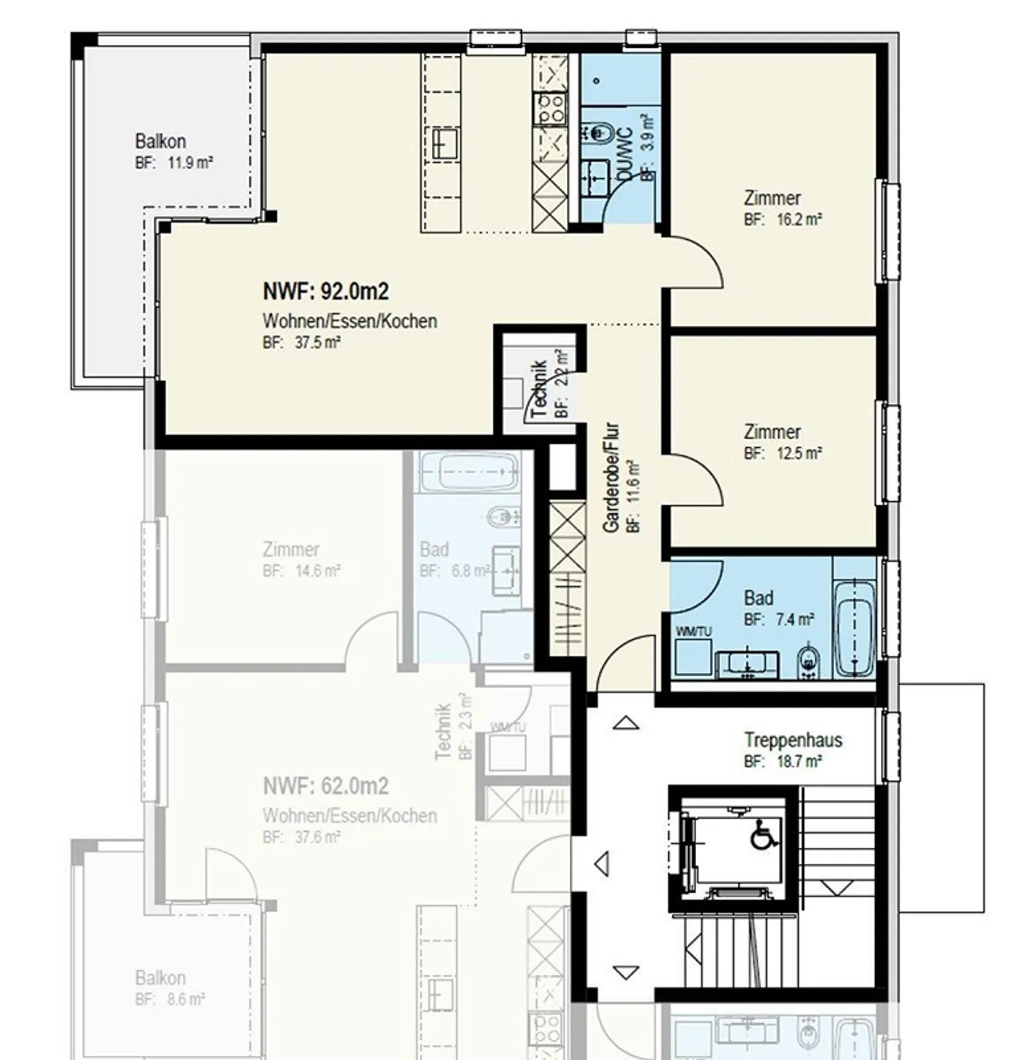 Geräumige Wohnung mit Balkon - Foto 9 von 9