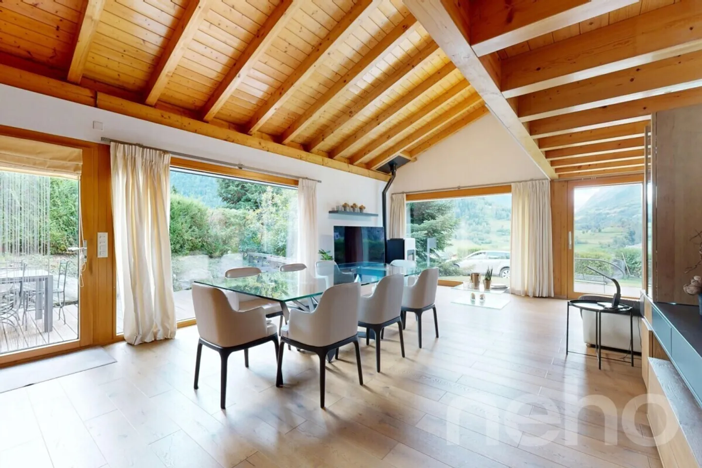Vollèges - Prestige-Familienchalet mit atemberaubendem Blick - Foto 4 von 12