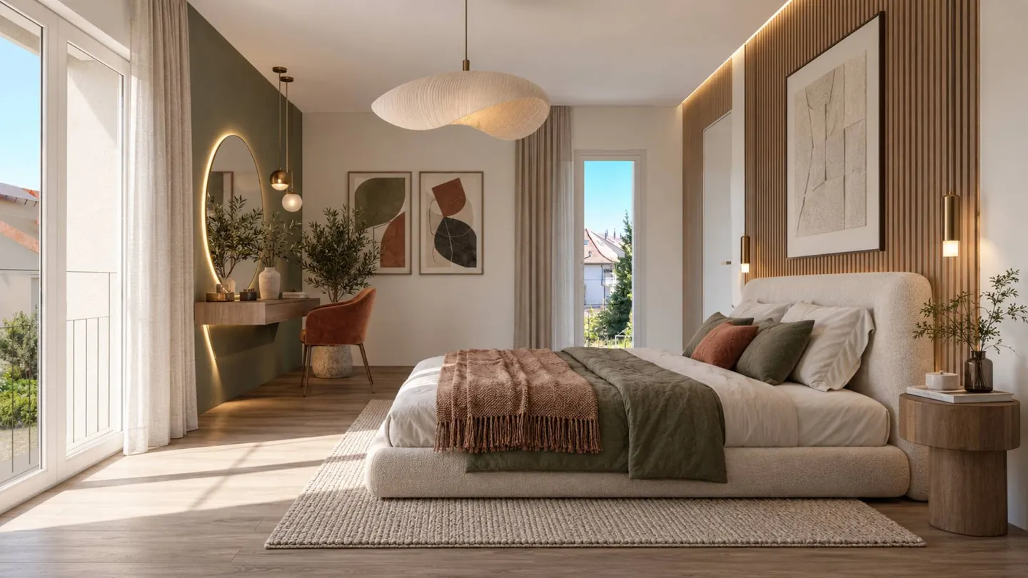 Nuova promozione: appartamento nuovo di 3,5 locali con giardino privato e terrazza di 33 m² - Foto 4 di 8