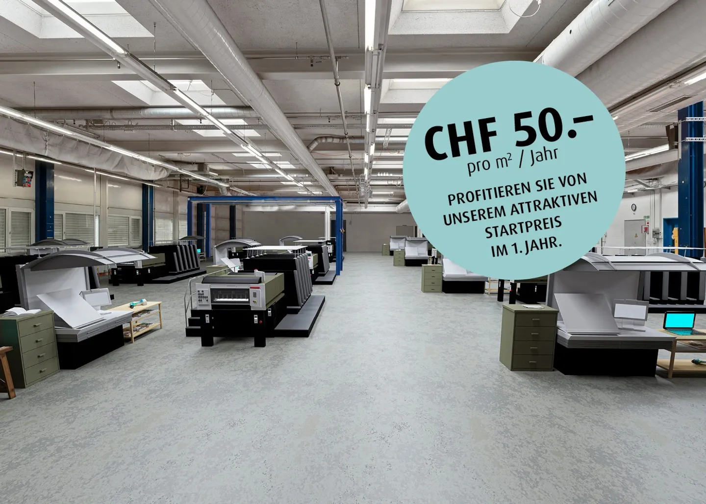 Tutte le possibilità per te - Spazi di stoccaggio e produzione fino a 2'300 m2 - Foto 1 di 11