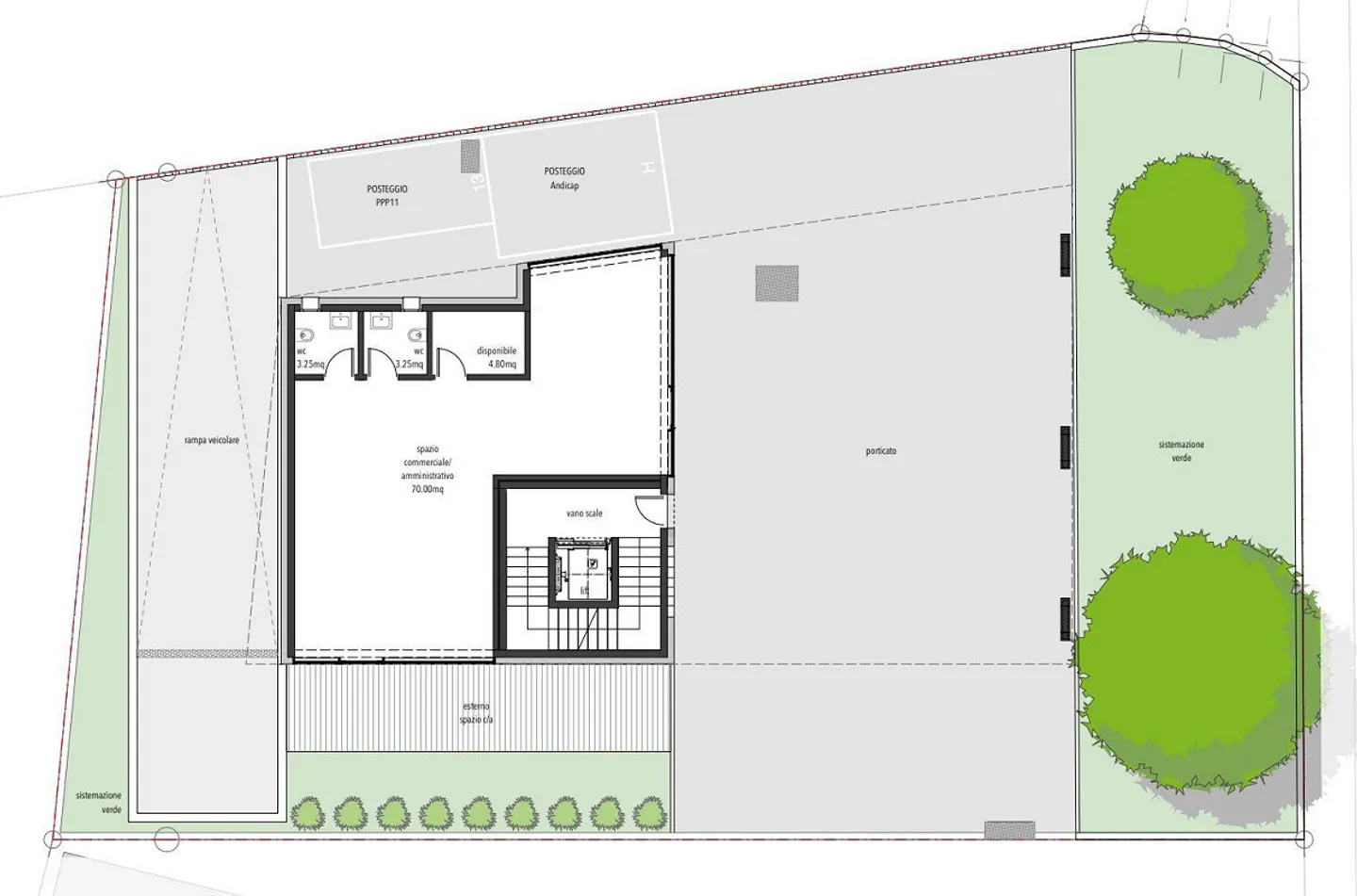 Nouvel espace commercial/adminstratif de 97 m² – Résidence AGLA, Bellinzona - Photo 2 sur 2