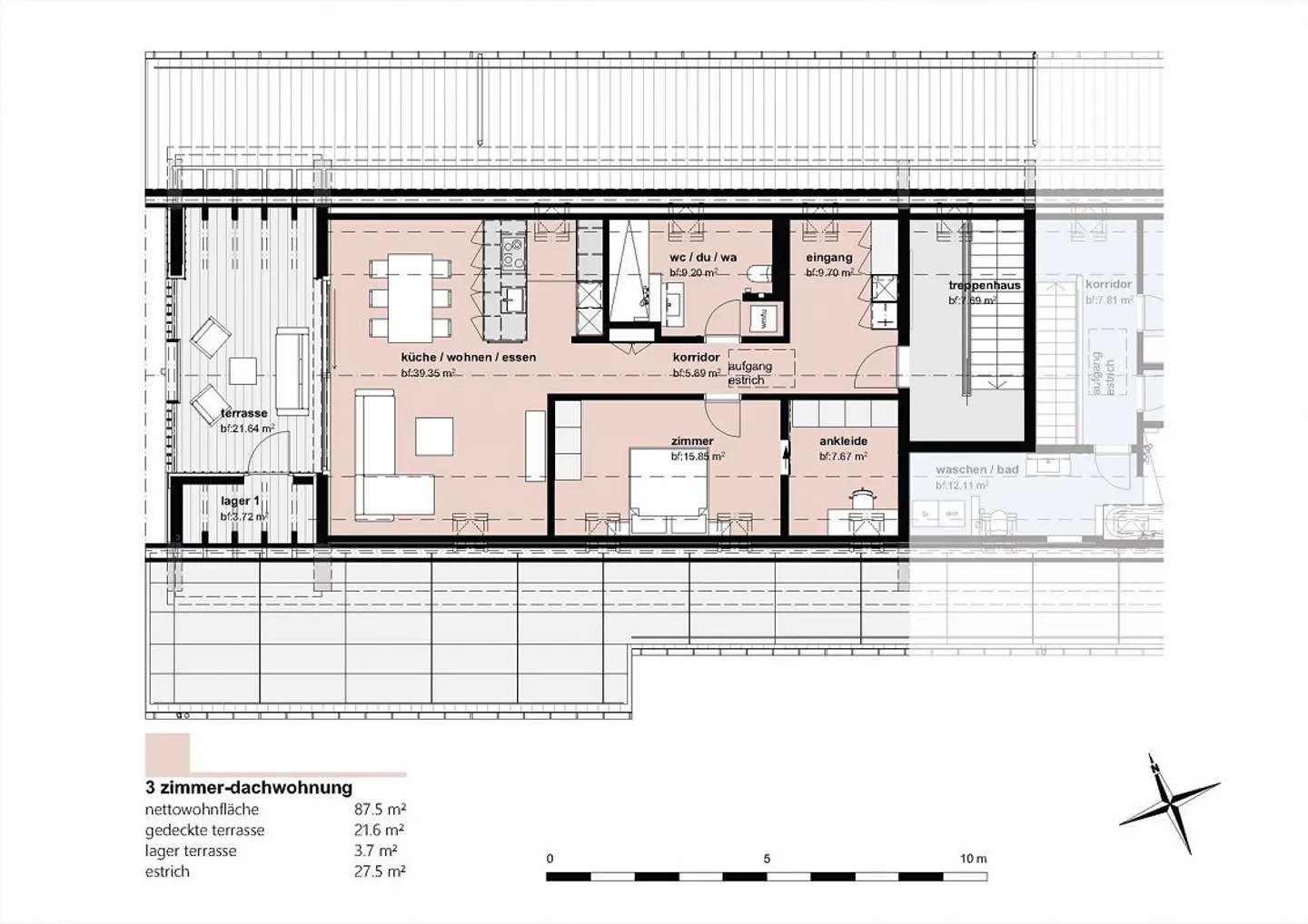 Fascino sotto il tetto: Appartamento luminoso con 3 stanze e sole serale - Foto 3 di 4