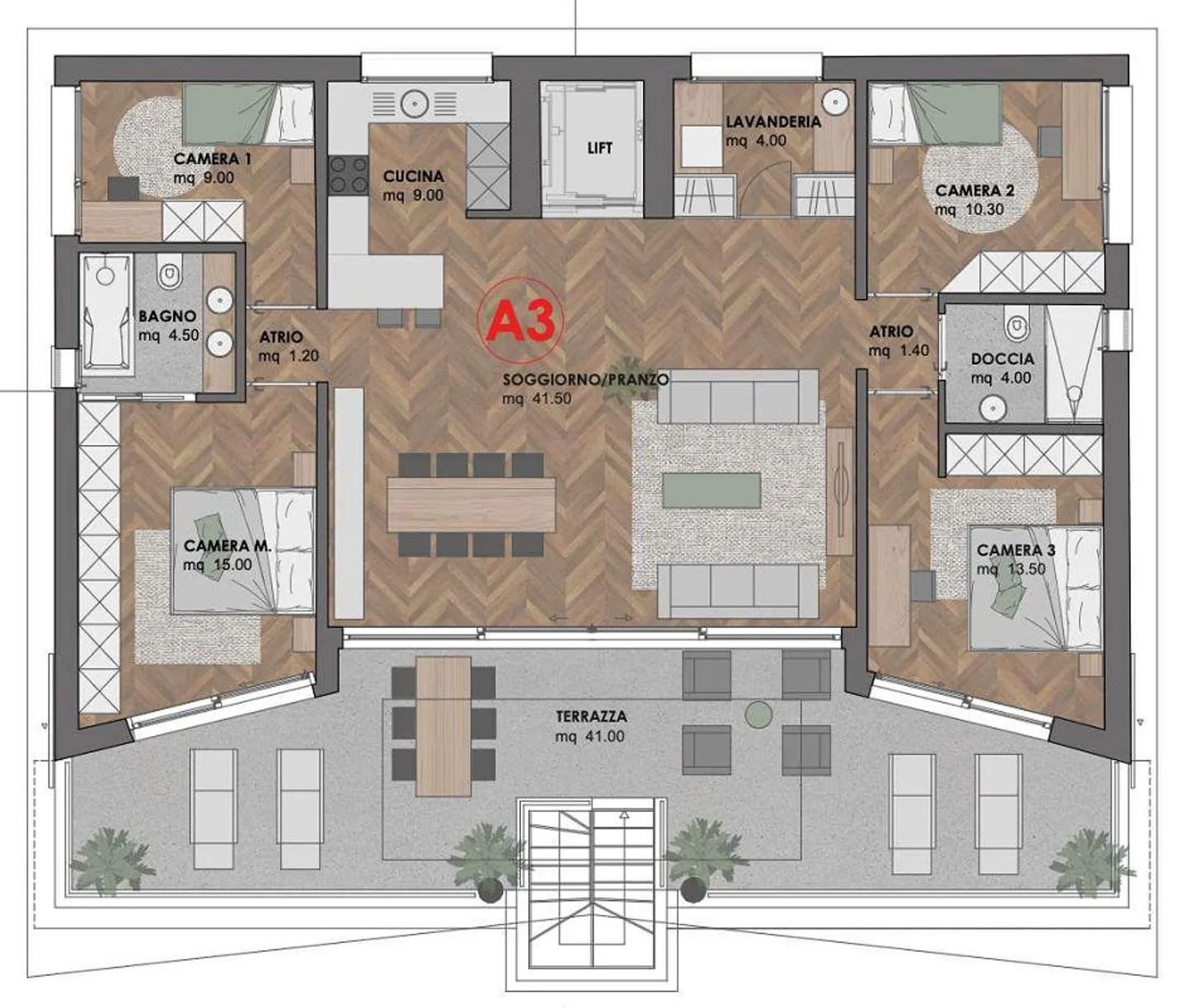 New Penthouse 5.5 rooms high standing - Photo 3 of 9