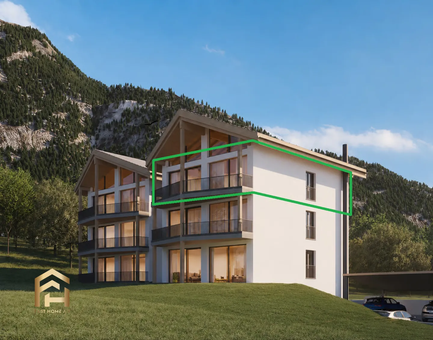 Neubau-Dachwohnung: 4.5Zimmer mit Traumblick, Lift & Balkon - Foto 1 di 13