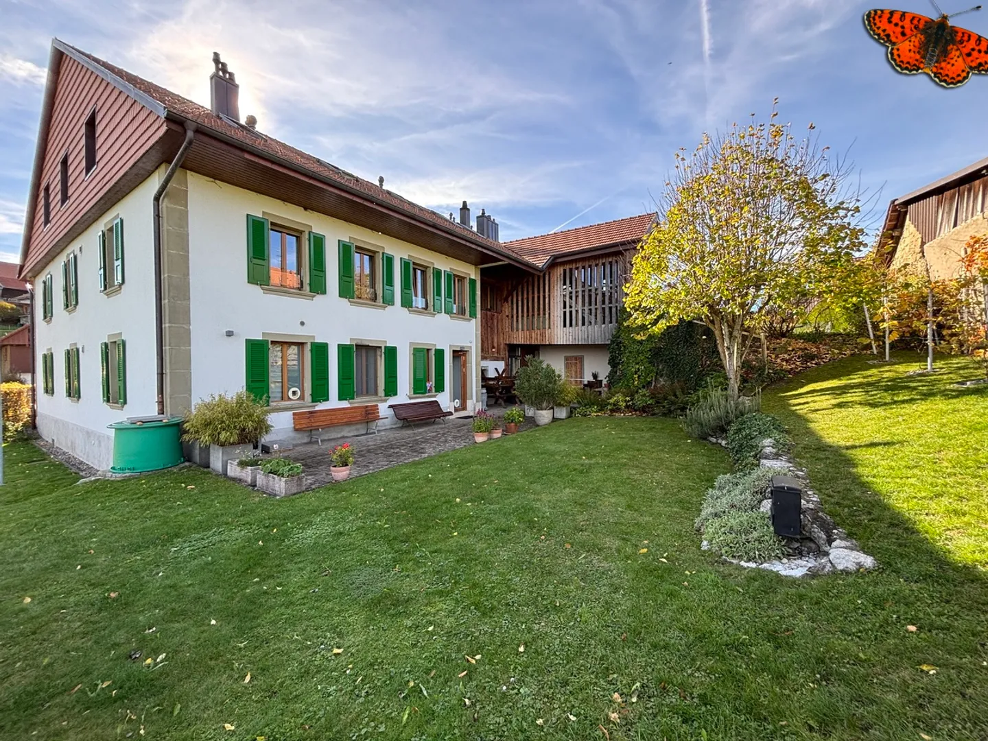 Superb 4.5-room apartment in a renovated farmhouse in Villarsiviriaux - Photo 12 of 14