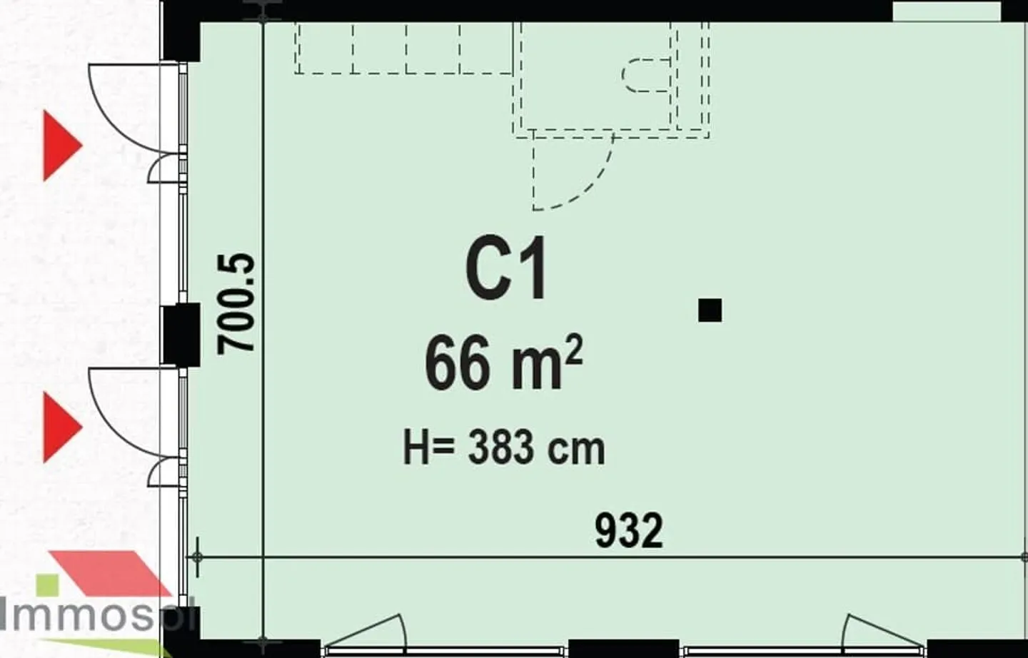 Commercial space of 66m2 on the ground floor - Photo 2 of 6