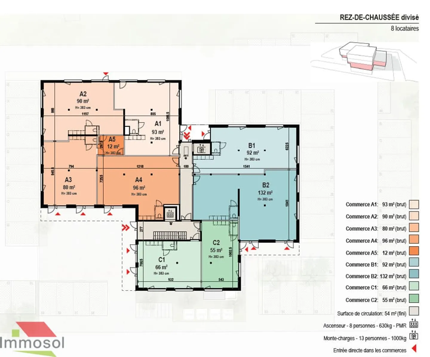 Commercial space of 66m2 on the ground floor - Photo 3 of 6