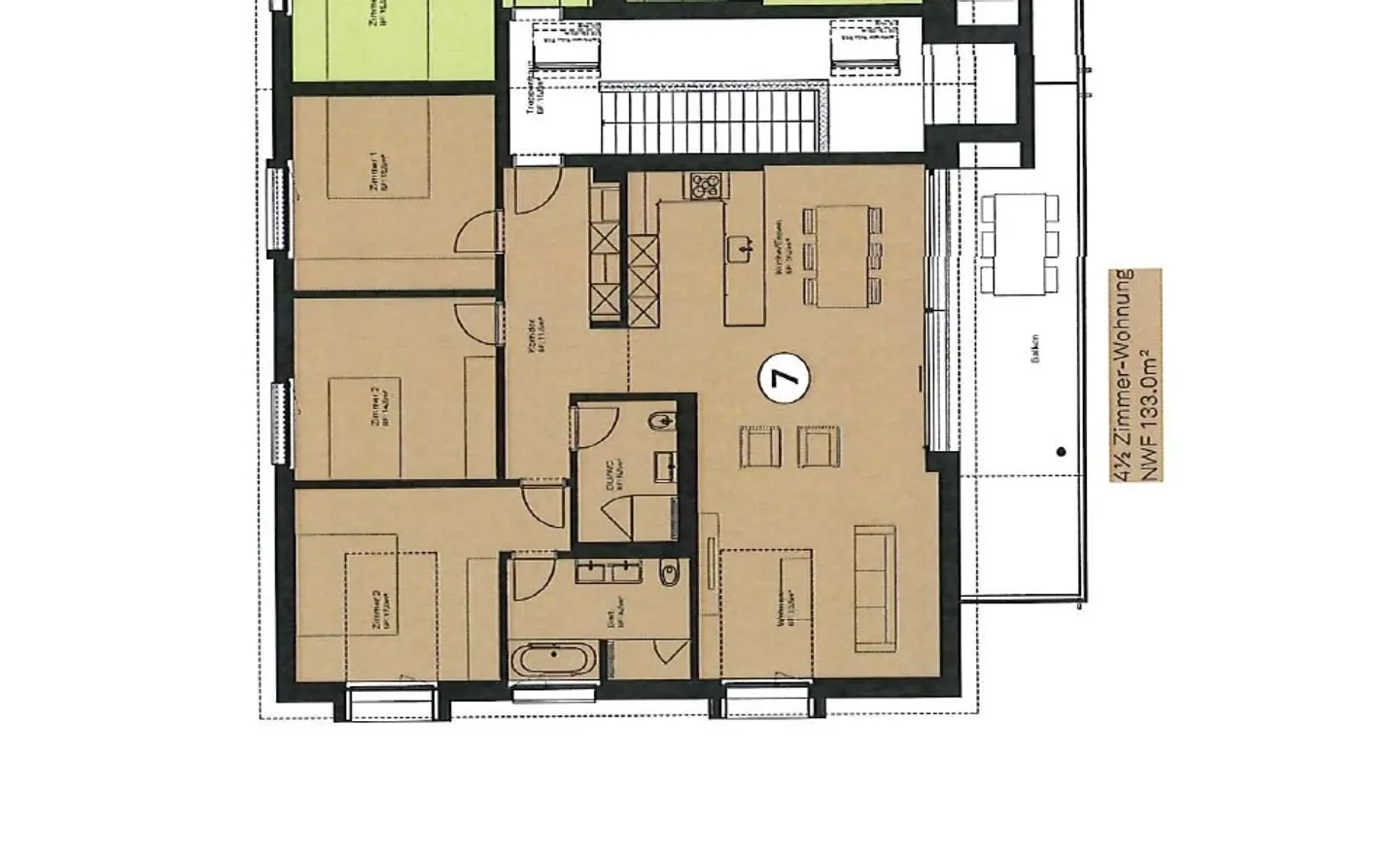 Appartamento spazioso e moderno di 4,5 stanze in affitto - Foto 14 di 14